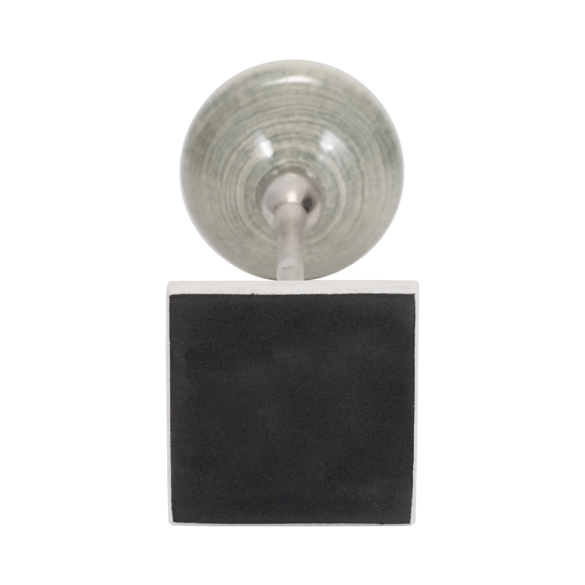 Glass, 17" Votive Holder W Marble Stand, Sage/silv - Image 6