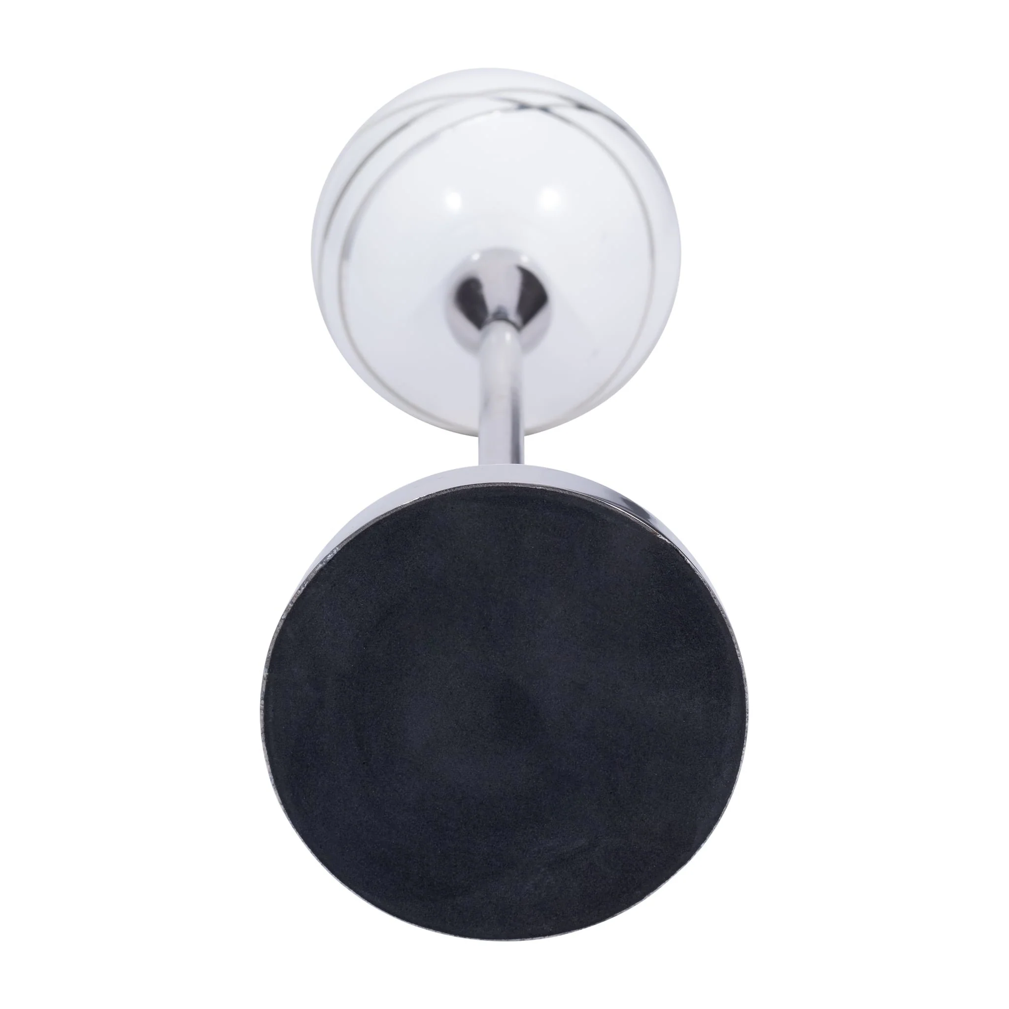 Glass, 17" Votive Holder W/ Stand, White/silver - Image 5