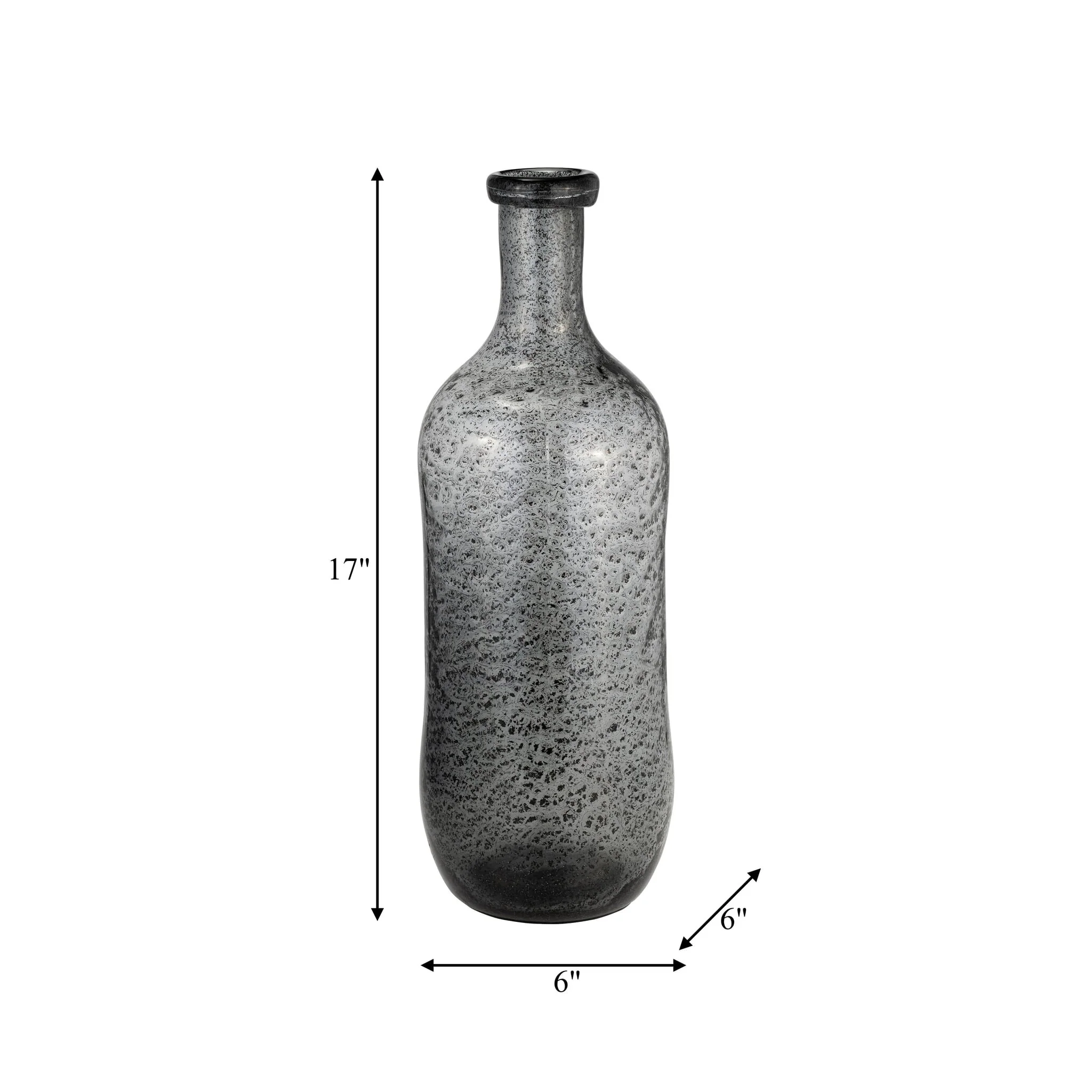Glass, 17h" Irregular Shape Vase, Smoke - Image 9