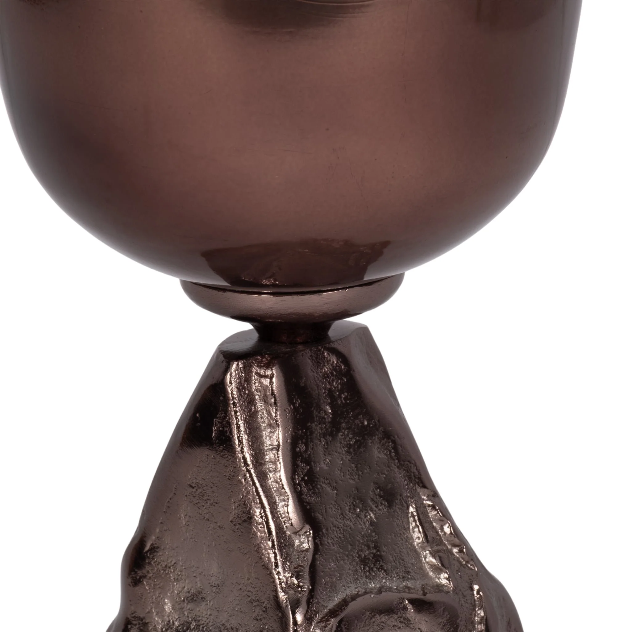 Glass, 18" 2-tone Chalice Vase, Metallic Kd - Image 4