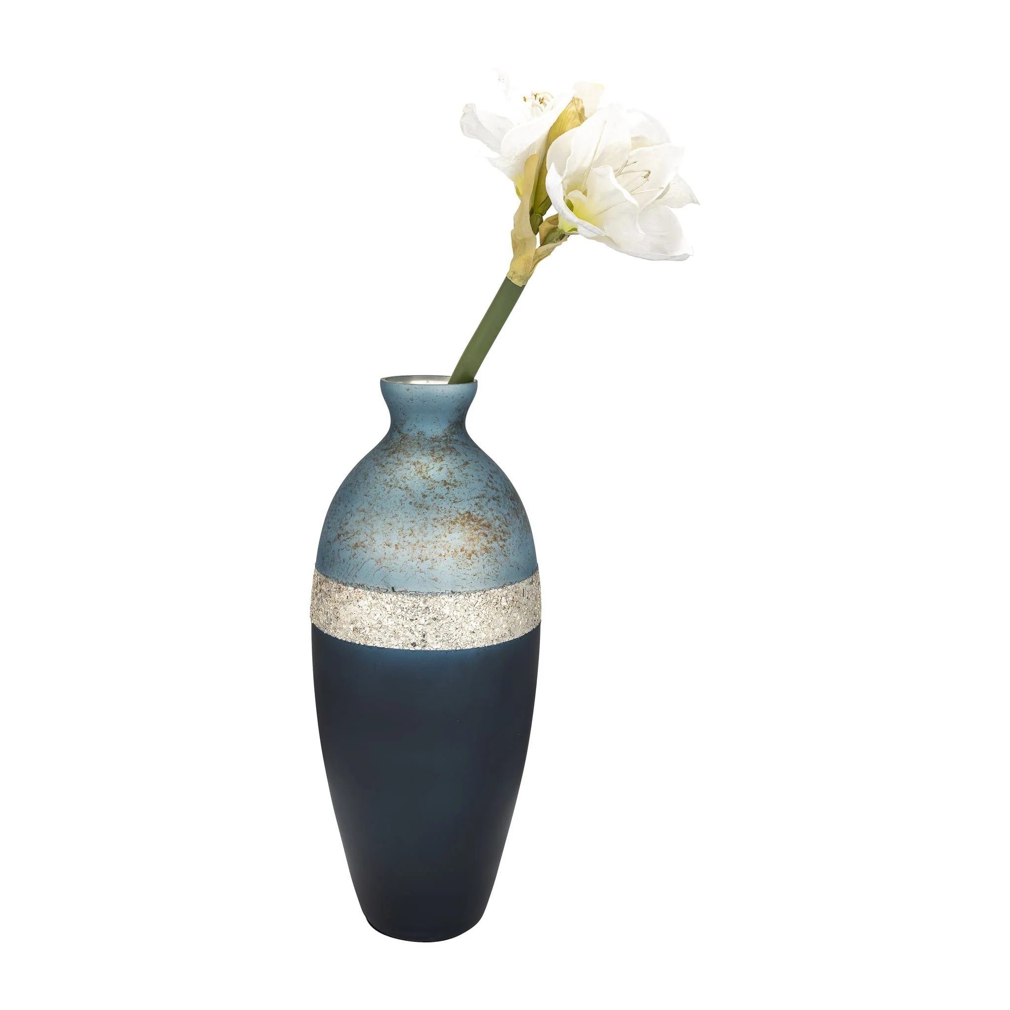 Glass, 18" Tri-colored Glittered Vase, Multi - Image 2