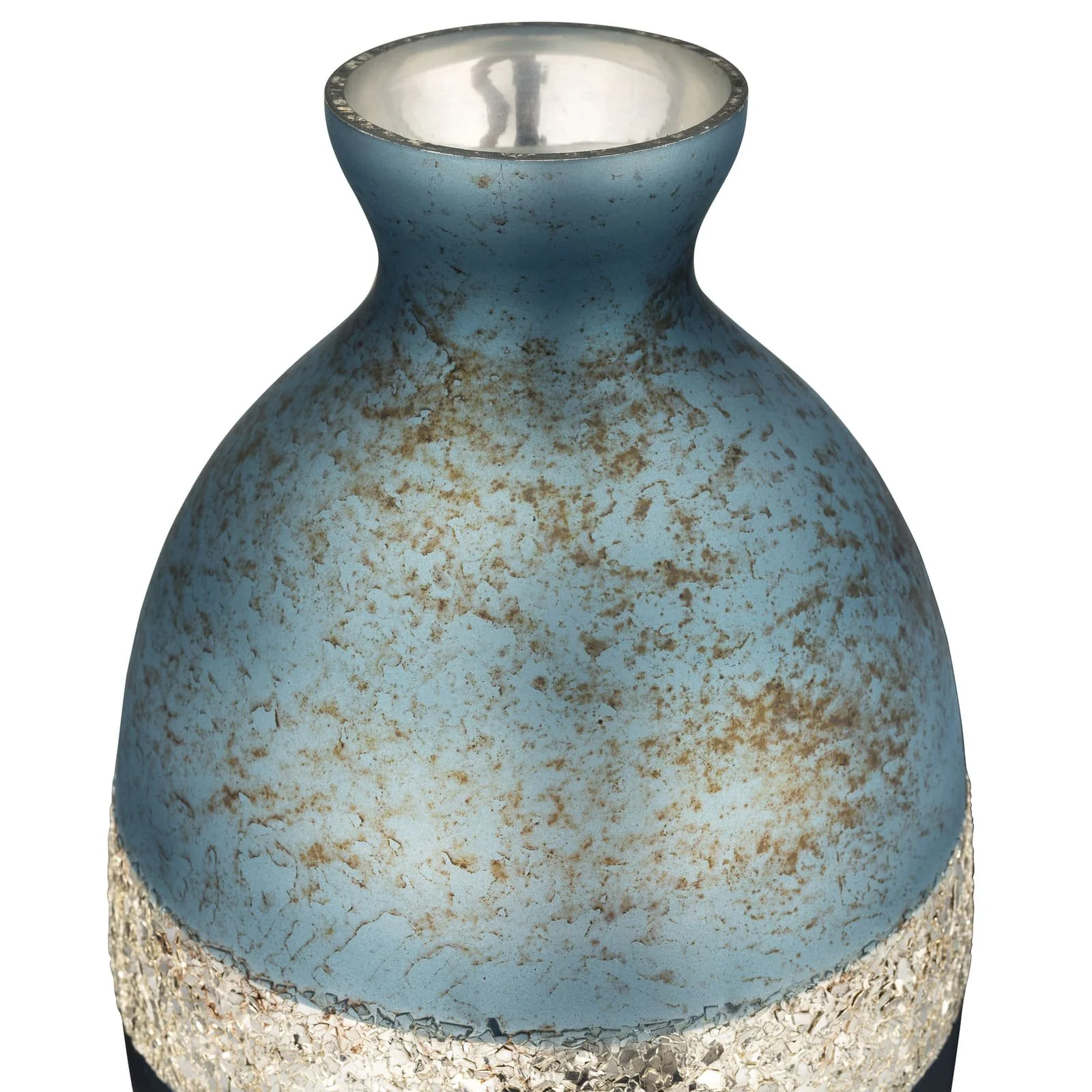 Glass, 18" Tri-colored Glittered Vase, Multi - Image 3