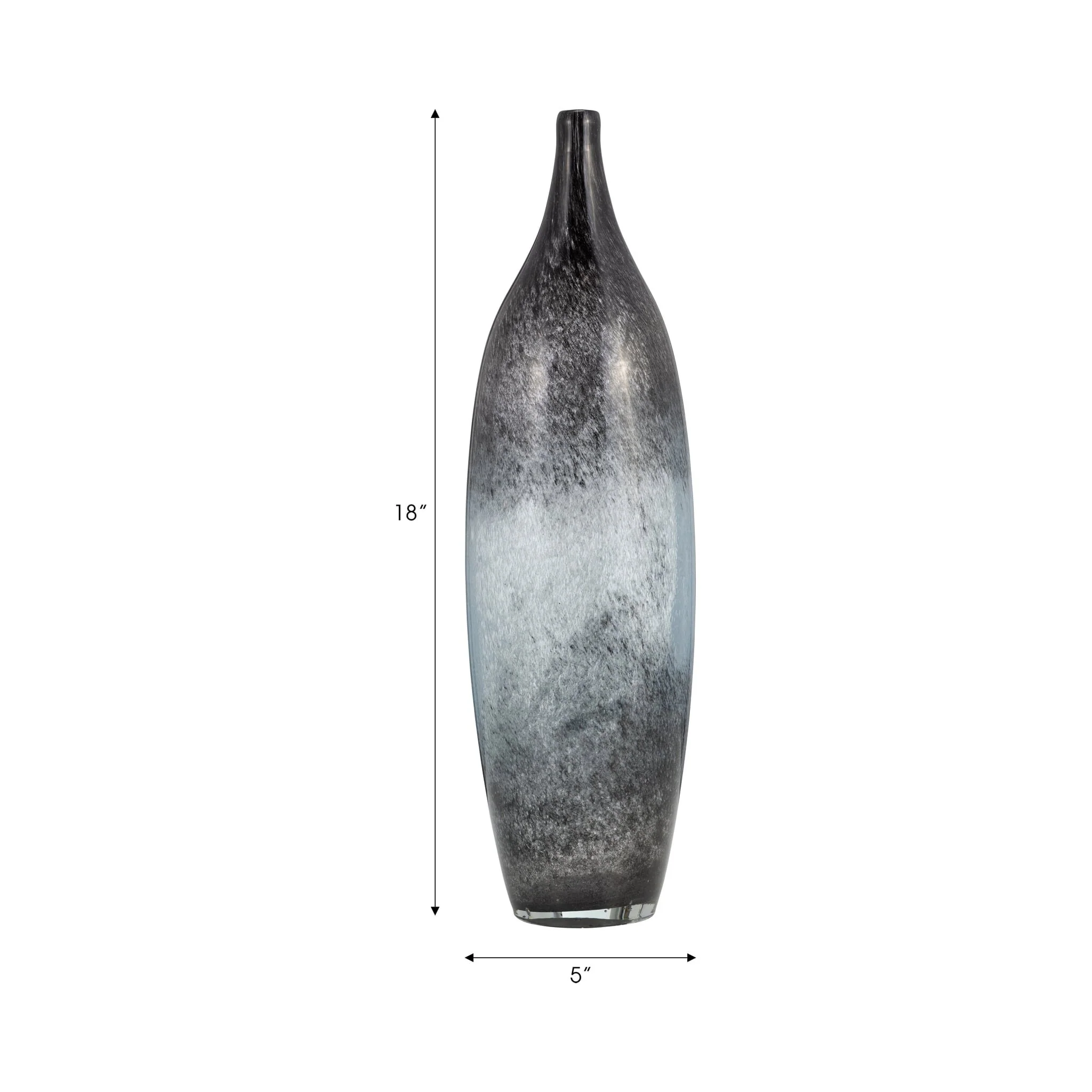 Glass, 18" Vase Blue Ombre - Image 7