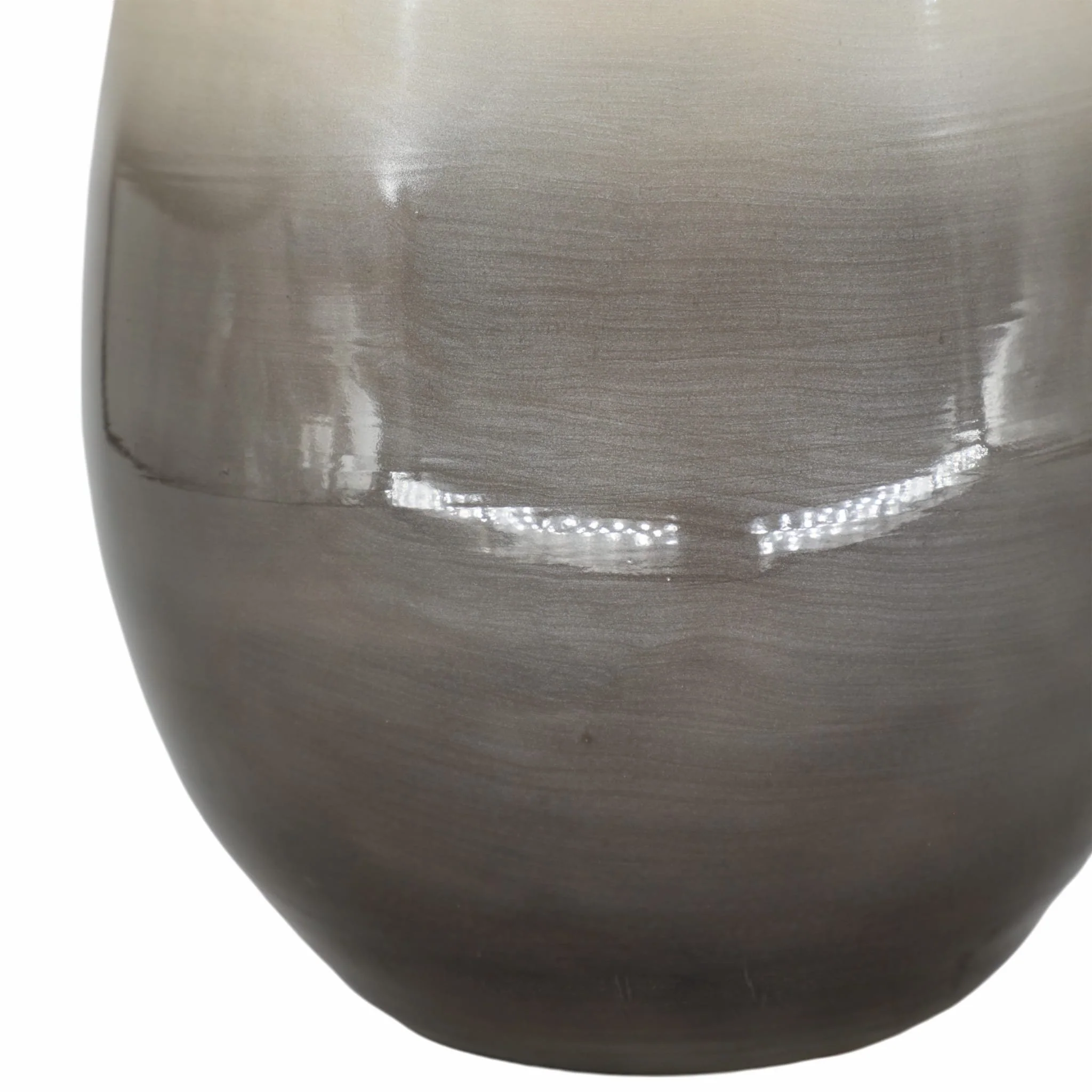 Glass, 18" Vase With Metal Rim, Multi - Image 4