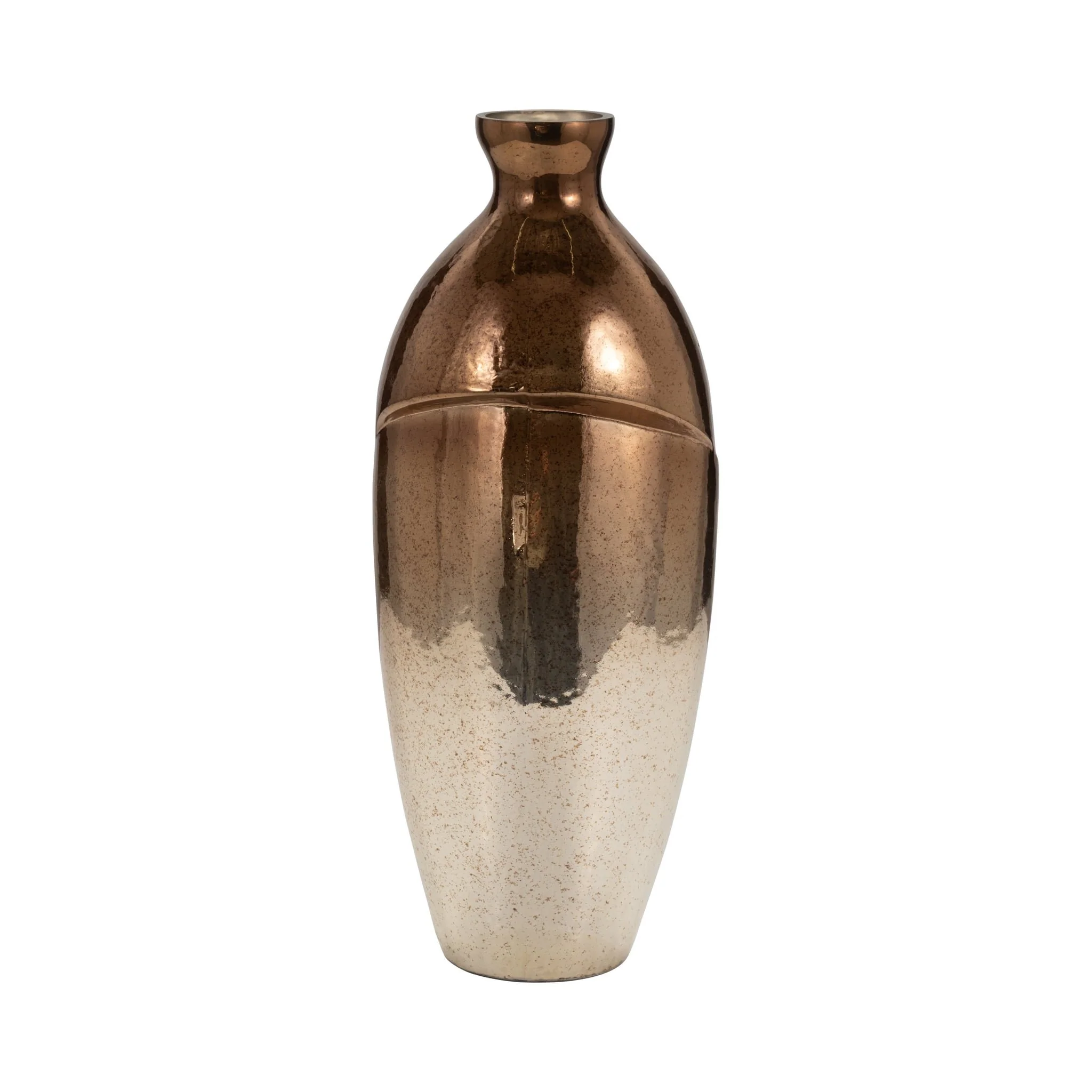 Glass, 19" Abstract Vase, Bronze - Image 3
