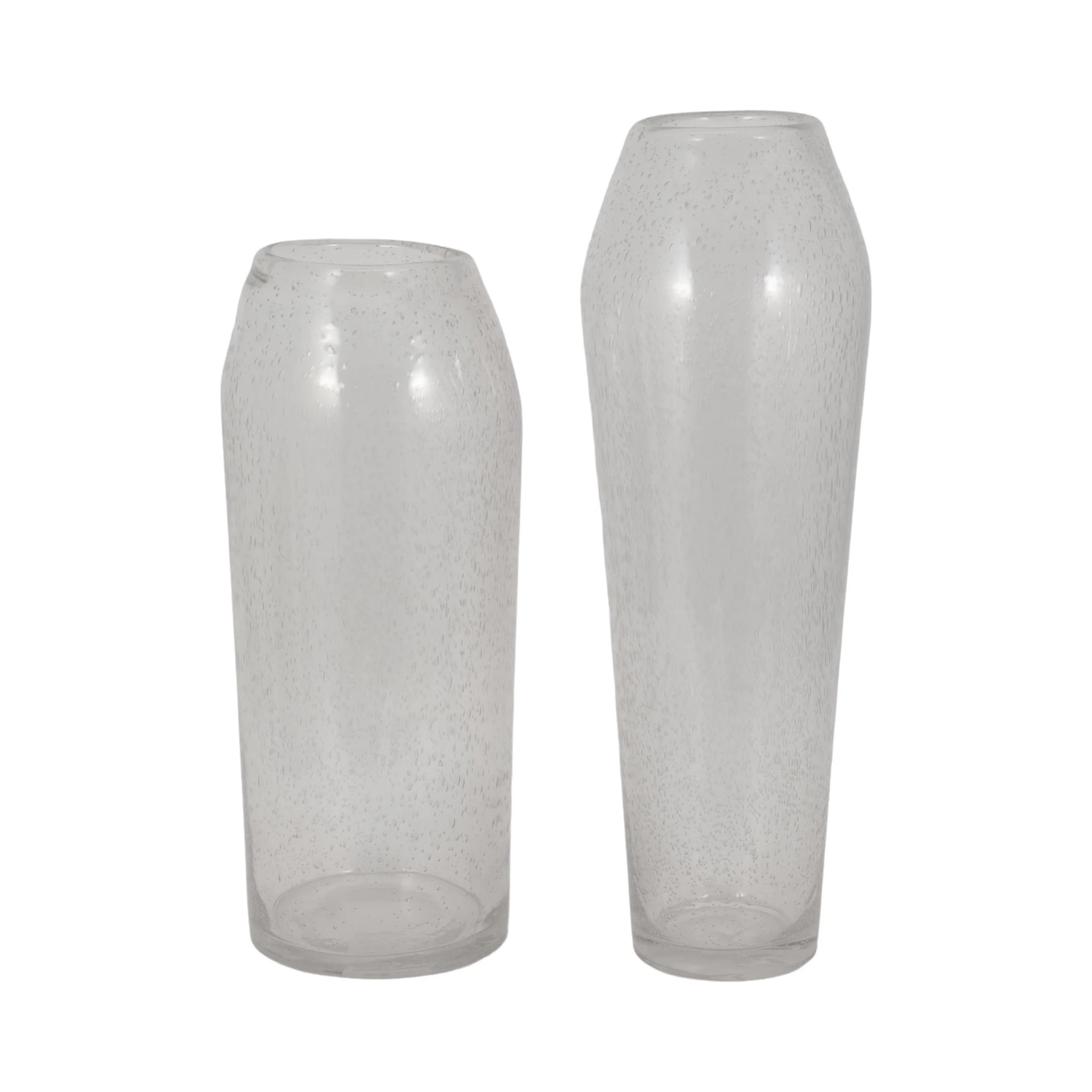 Glass, 19" Floor Vase Bubble Clear - Image 8