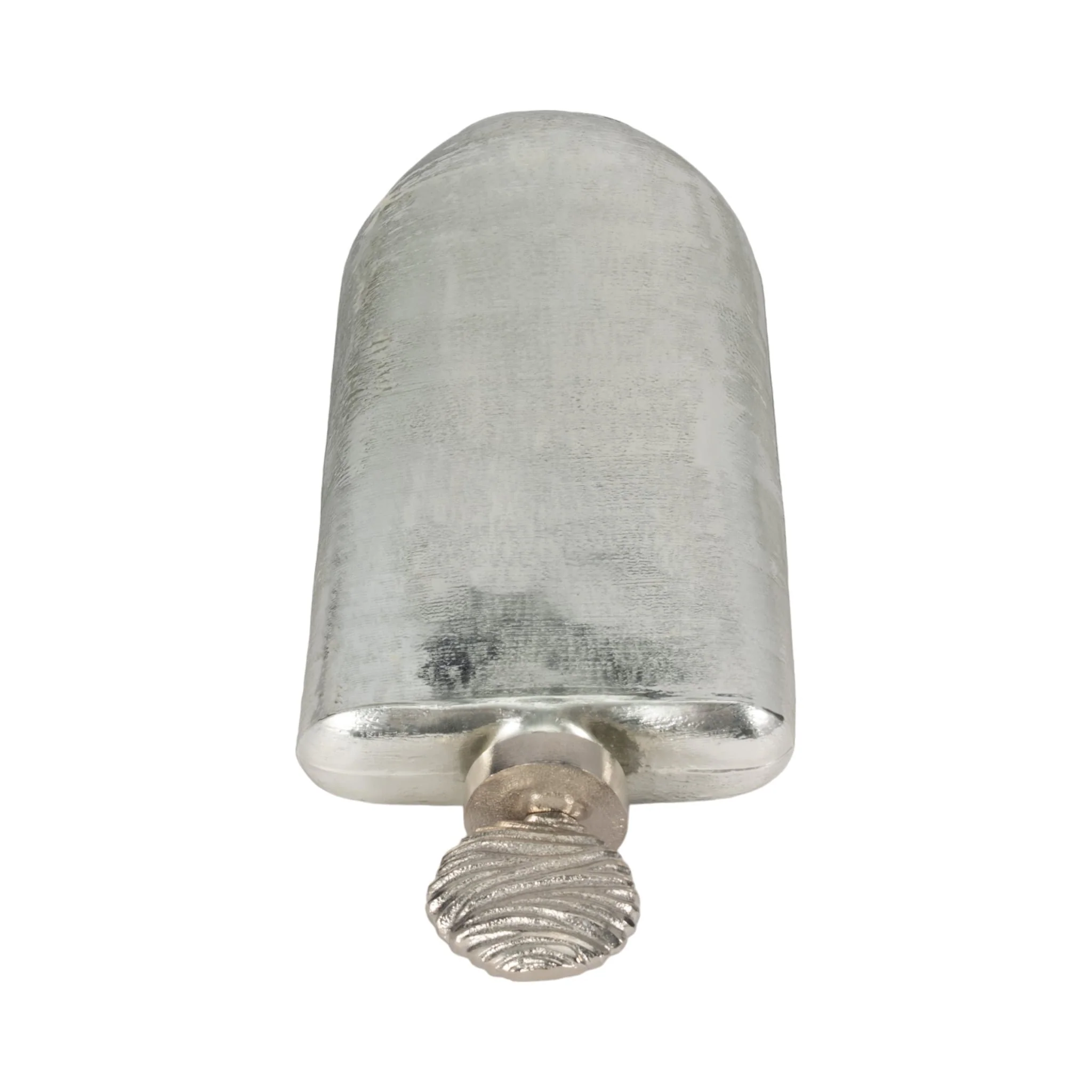 Glass, 19" Metallic Bottle Orb Topper, Silver - Image 5