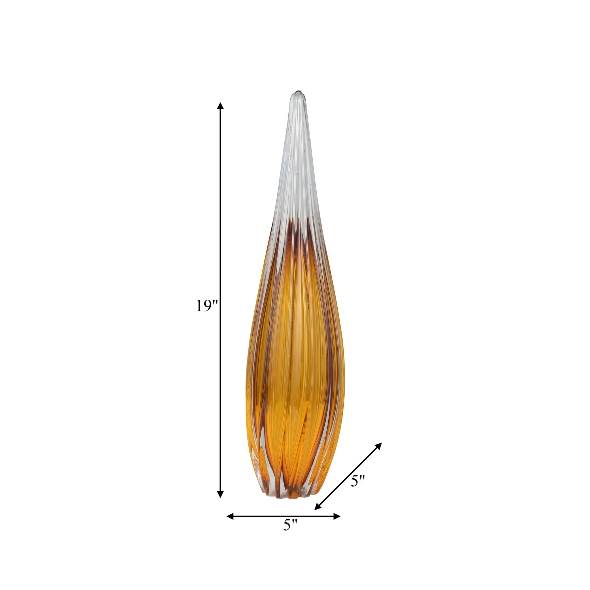 Glass, 19" Paperweight Amber - Image 8