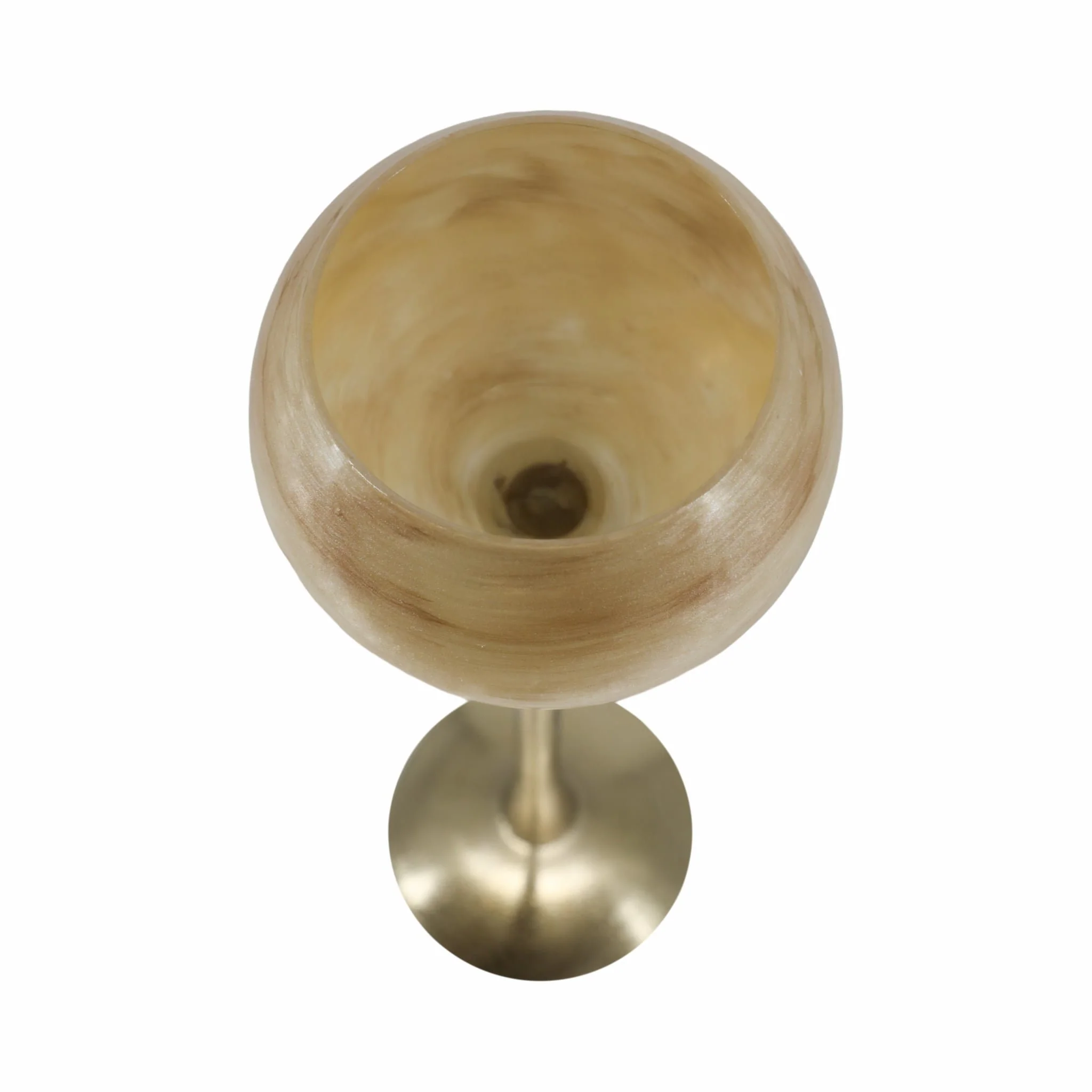 Glass 20" Goblet Votive Holder, Opal - Image 4