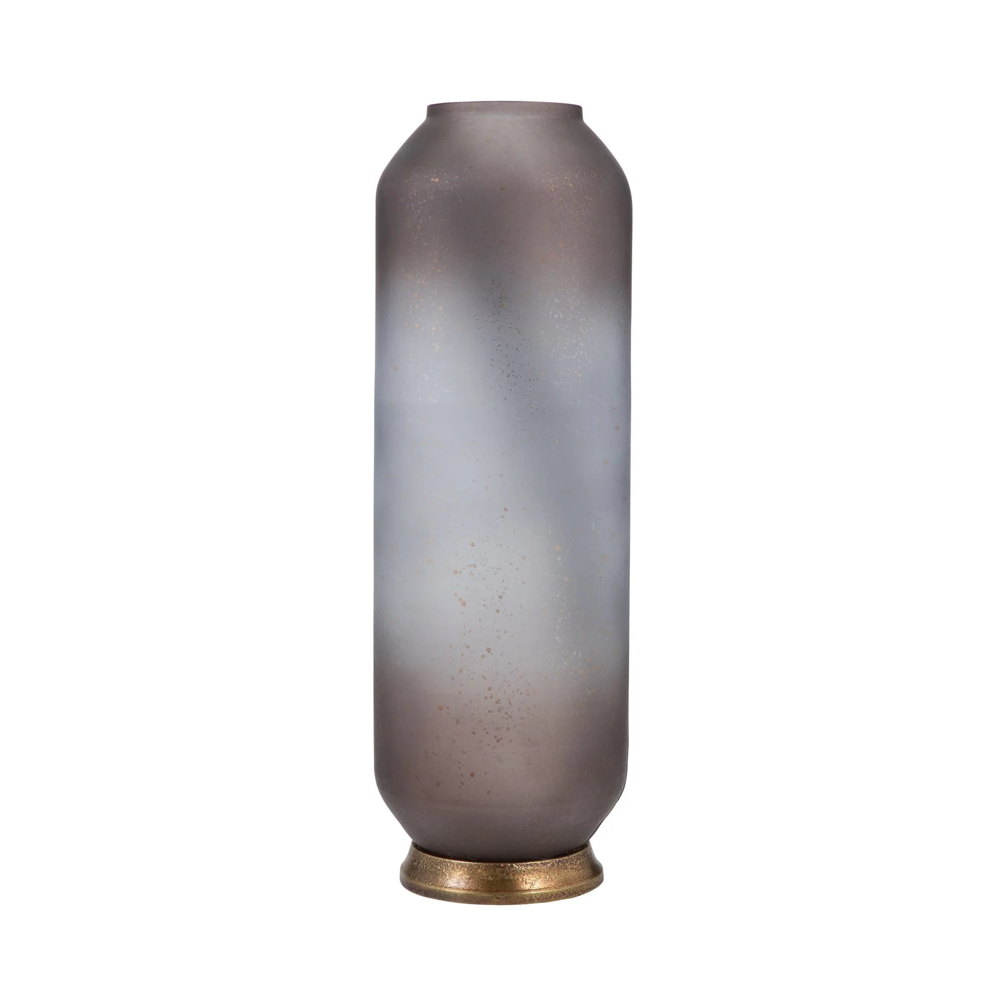 Glass, 20" Metallic Detail Vase,  Blush - Image 3