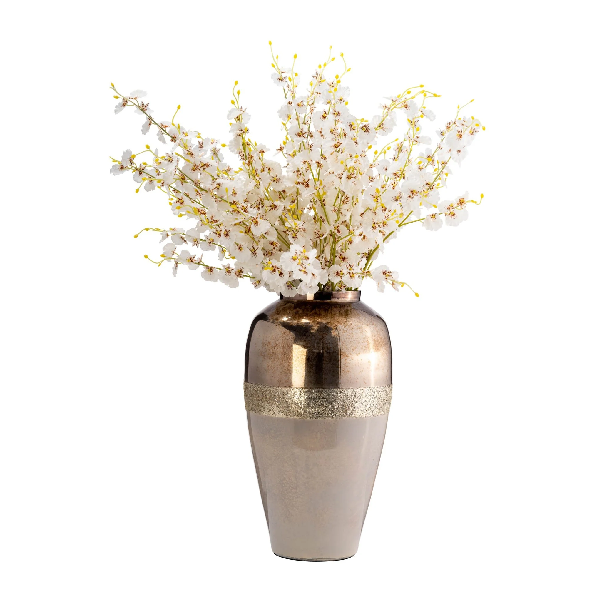 Glass, 20" Metallic Vase, Champagne - Image 3
