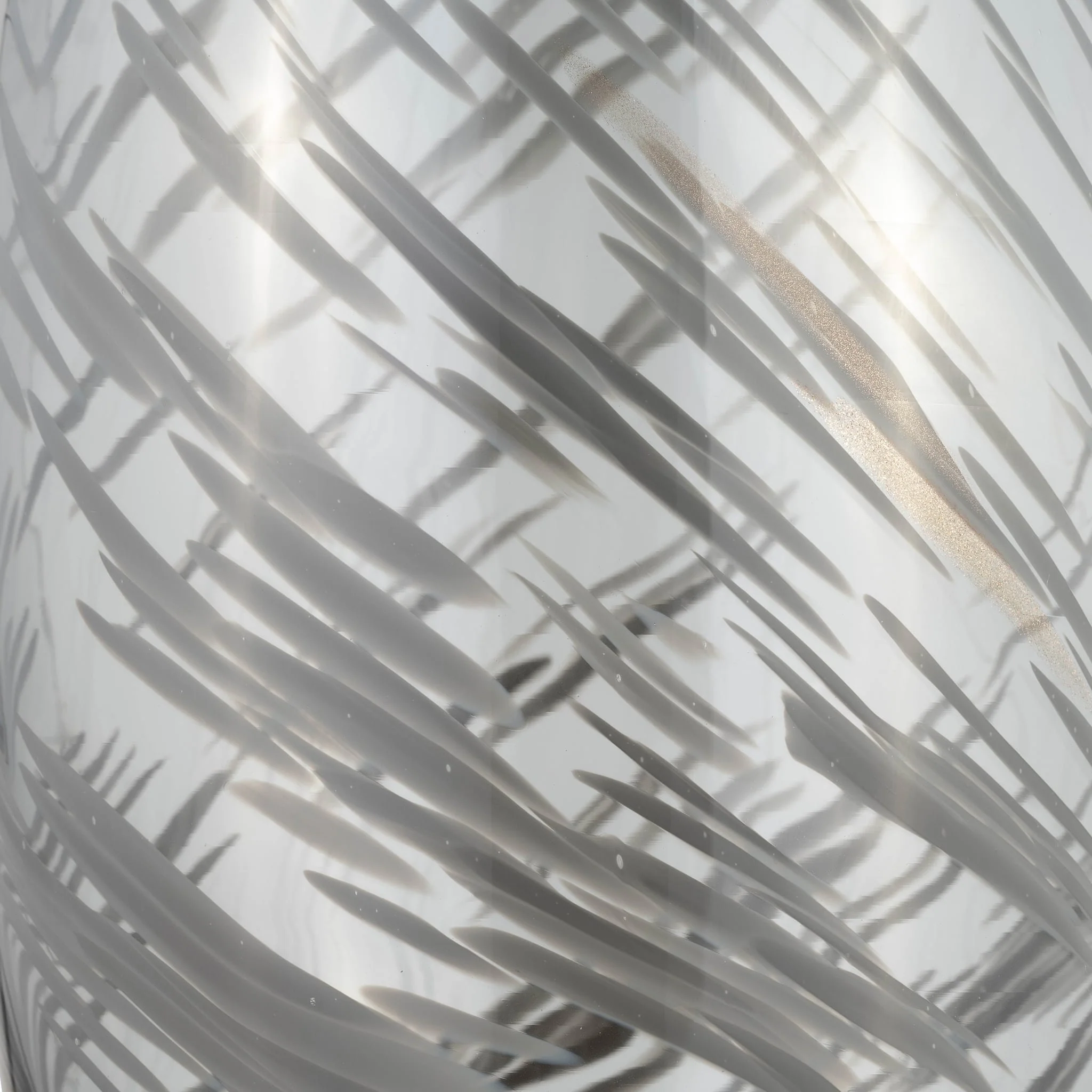 Glass, 20"h Swirl Vase, Black - Image 5