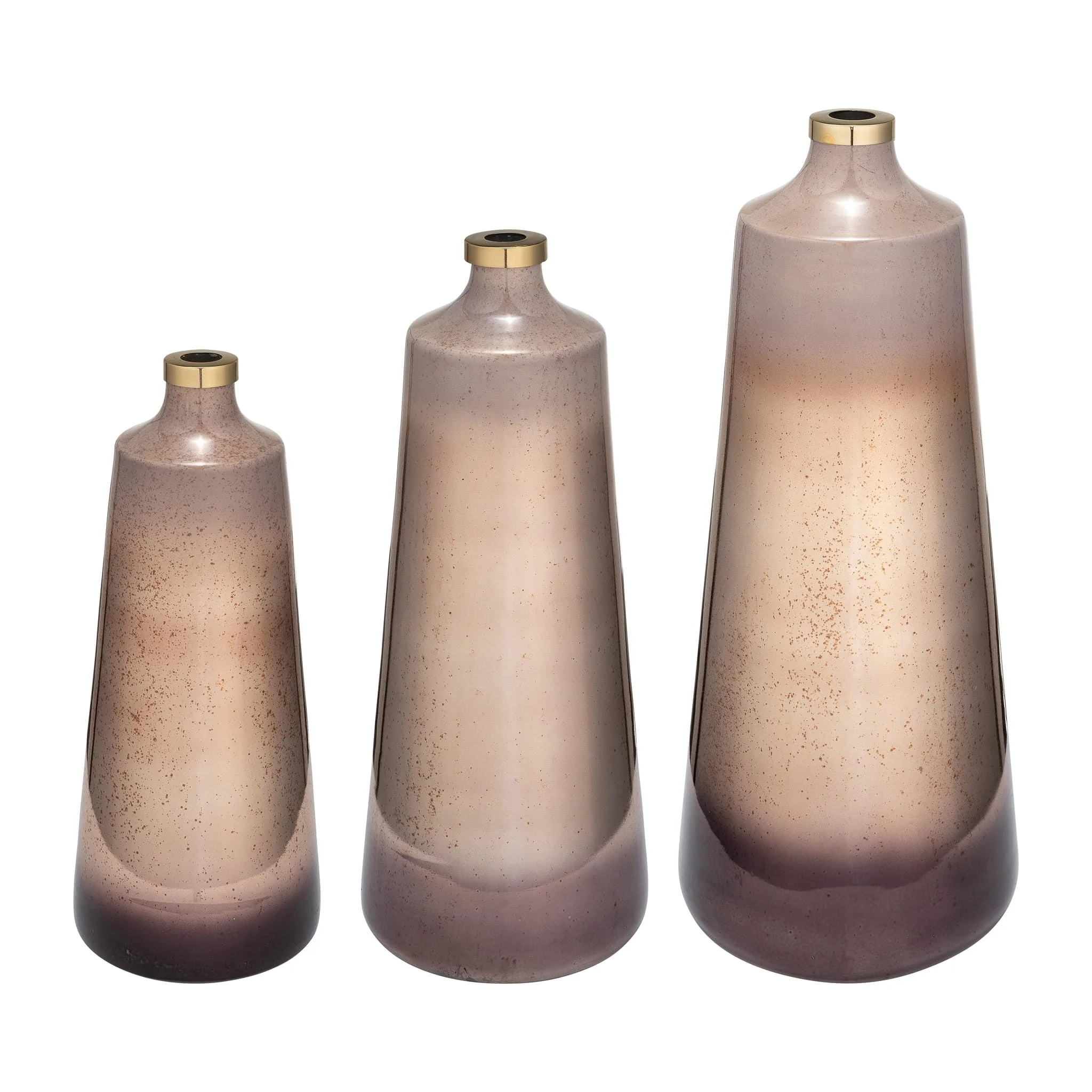 Glass, 21"h Vase W/ Ring, Champagne - Image 6