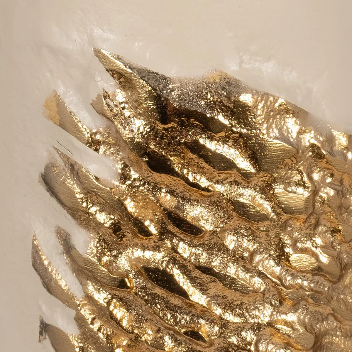 Glass, 22" Aluminum Wrapped Vase, White/gold - Image 4