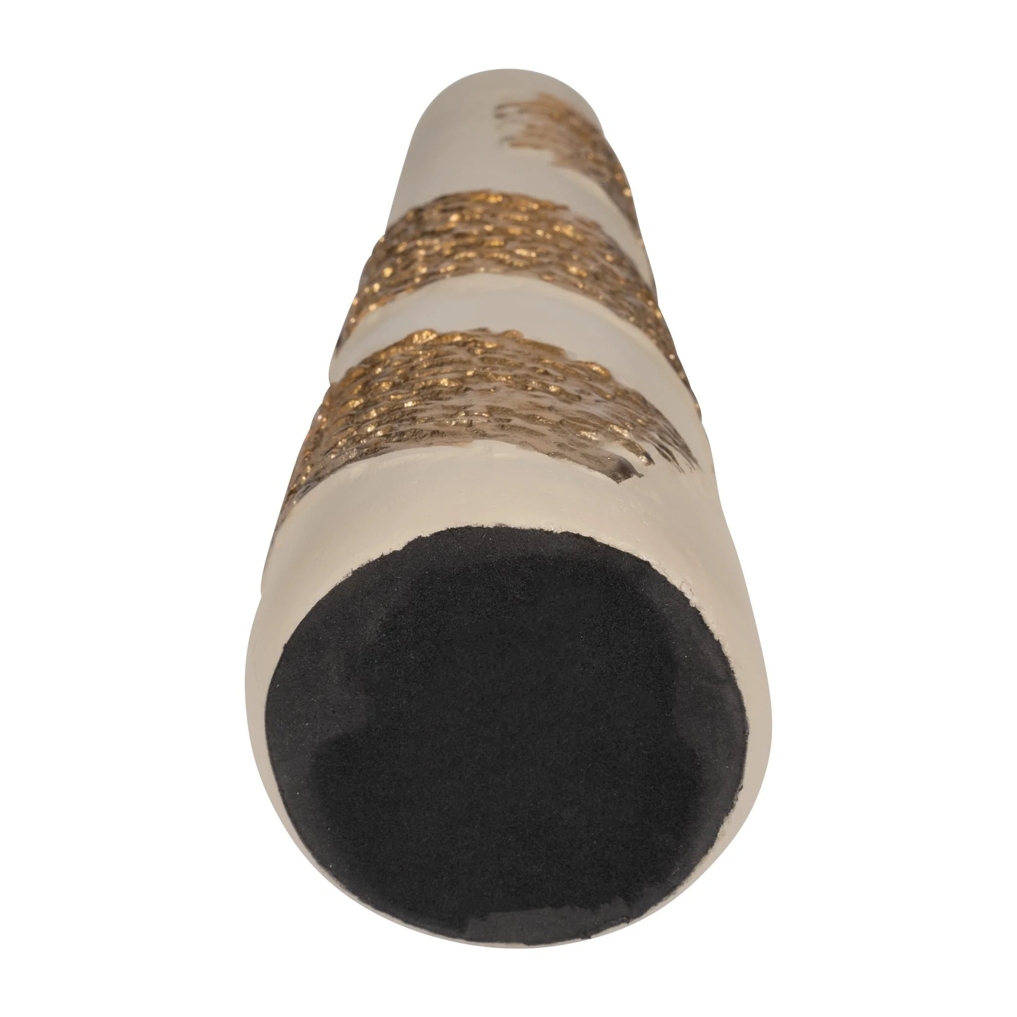 Glass, 22" Aluminum Wrapped Vase, White/gold - Image 6