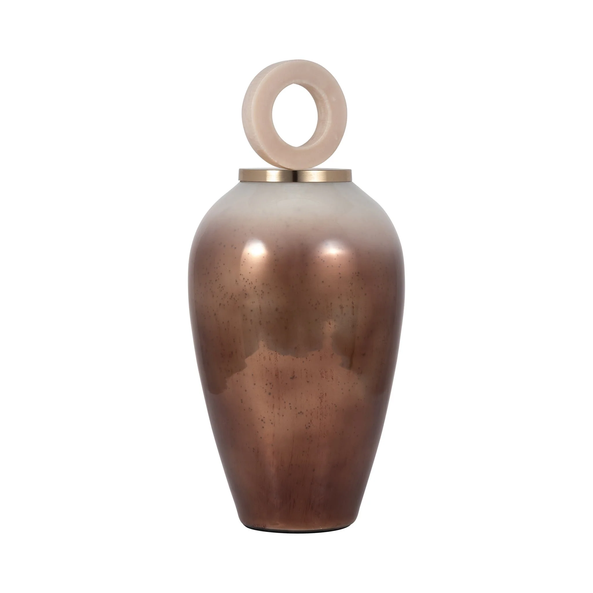 Glass, 22" Vase Round Resin Topper, Copper - Image 2