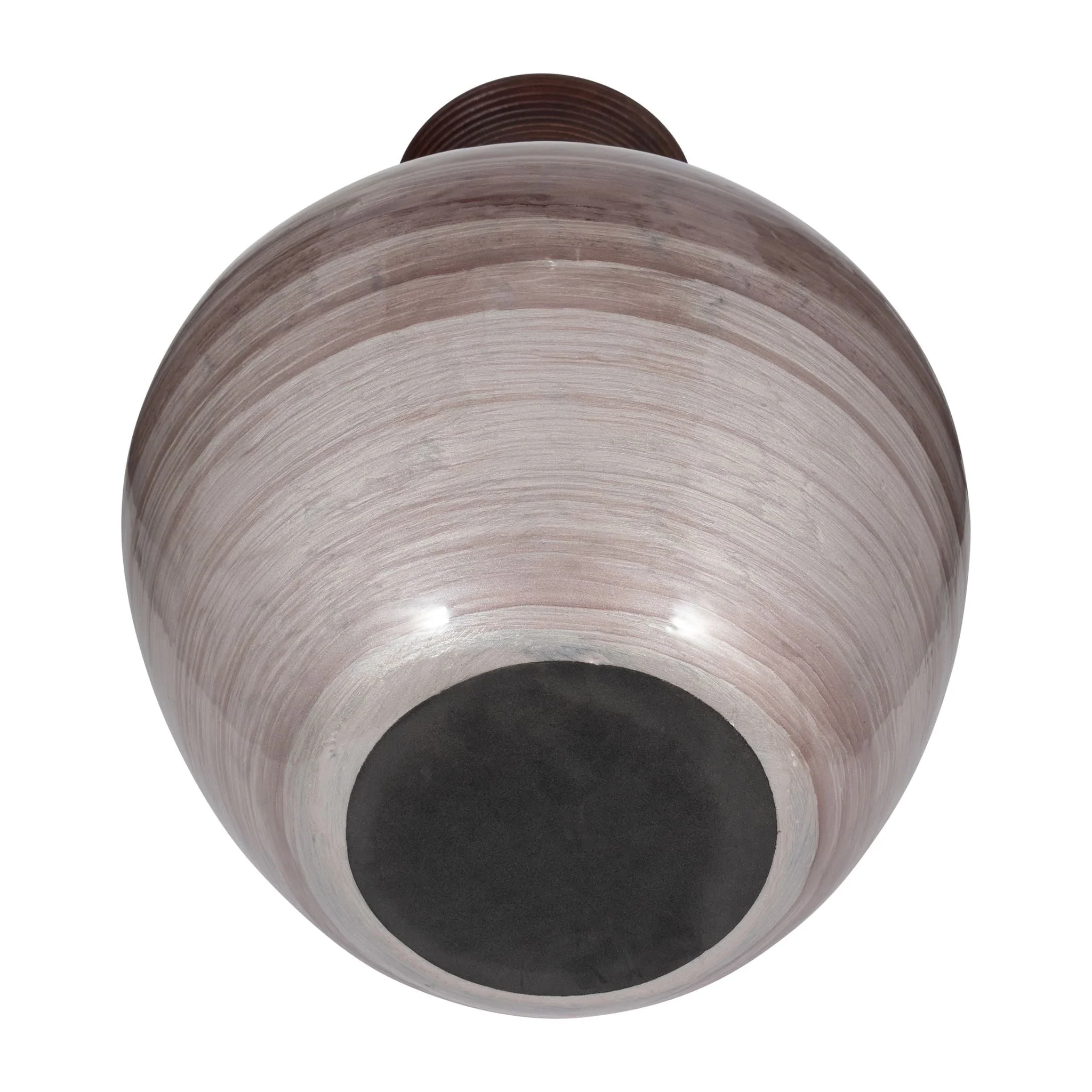 Glass, 22" Wooden Top Vase, Blush - Image 6