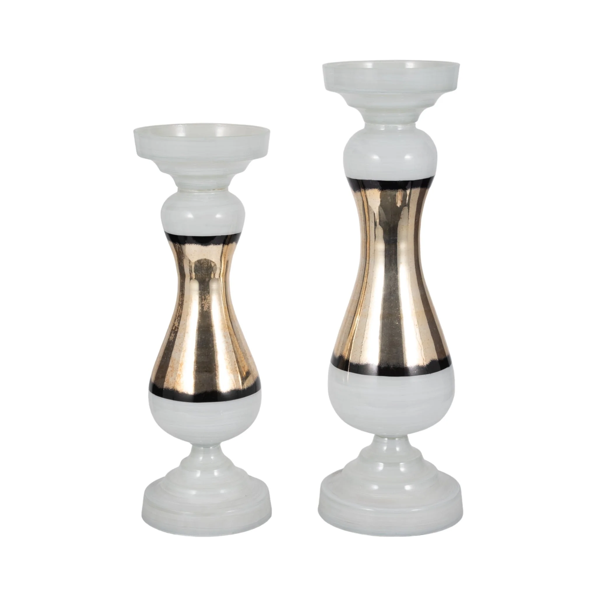 Glass, 23" Candle Holder, White - Image 7