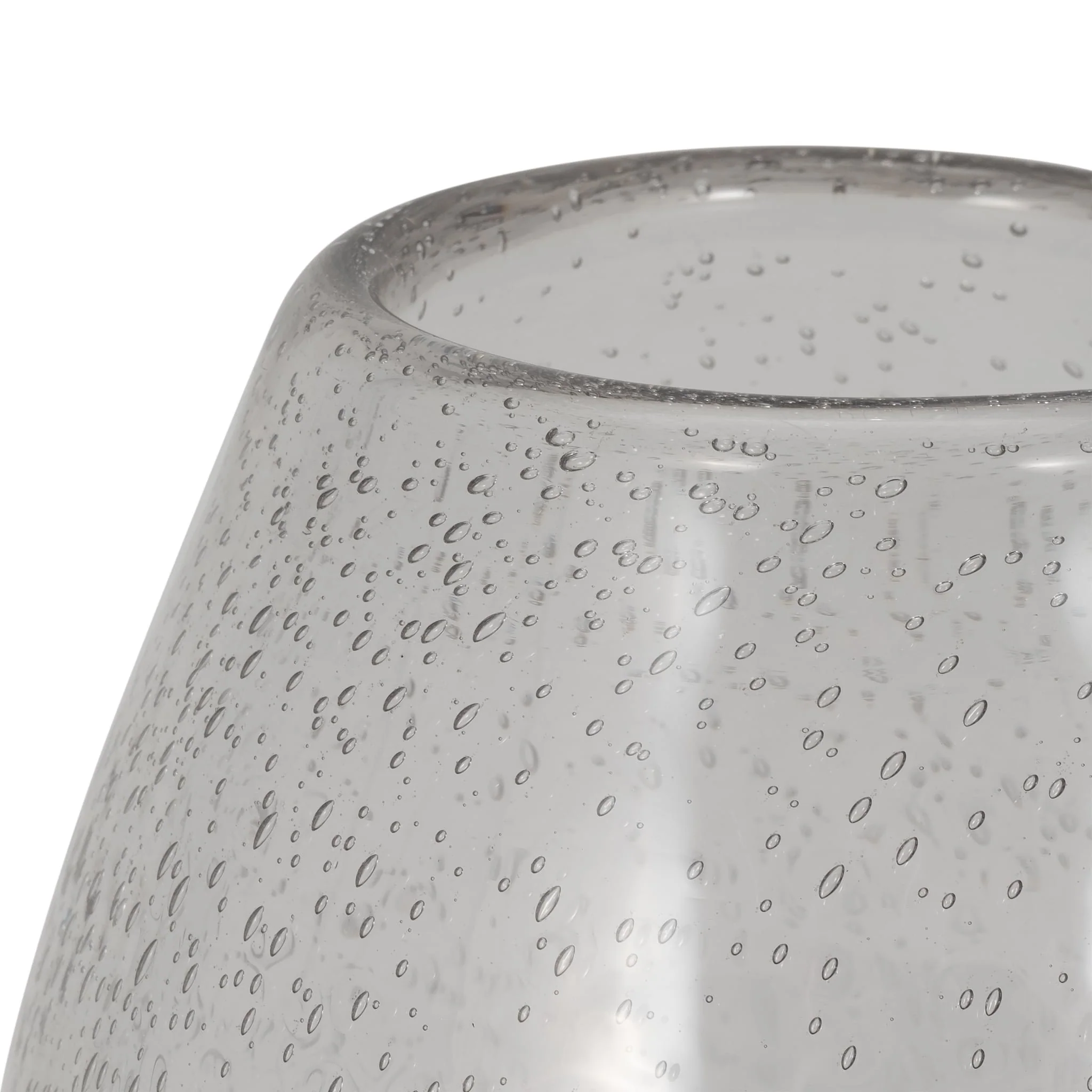 Glass, 23" Floor Vase Bubble Clear - Image 4