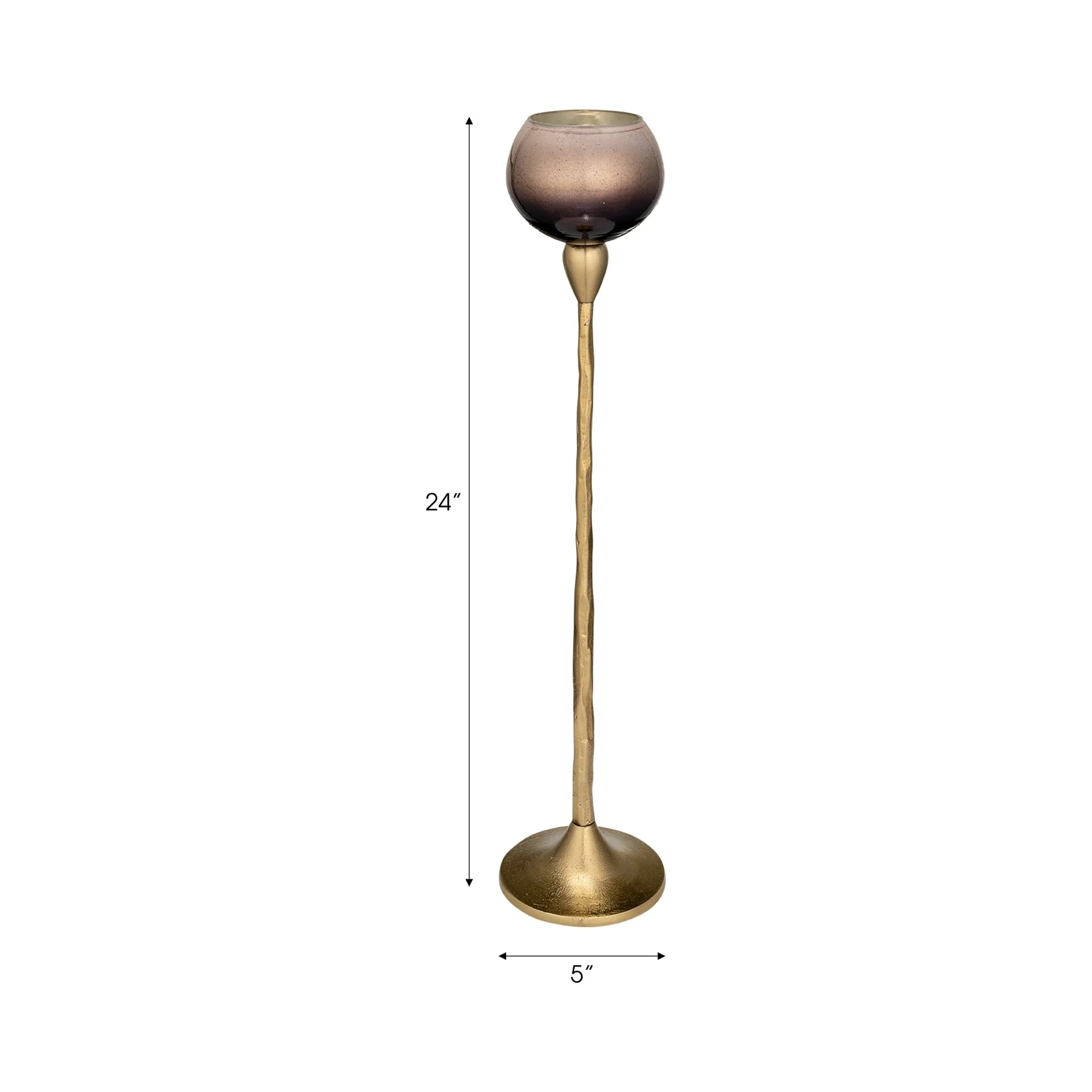 Glass, 24"h Tealight Holder, Champagne - Image 6
