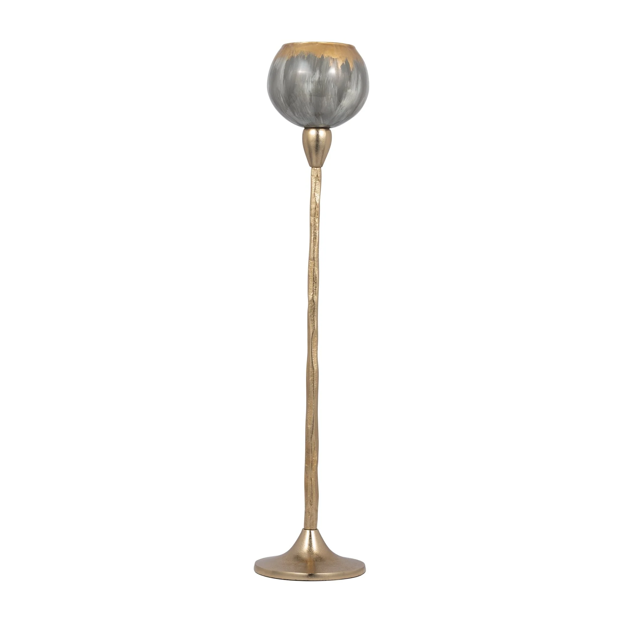 Glass, 24"h Tealight Holder, Wickhom Gray - Image 2