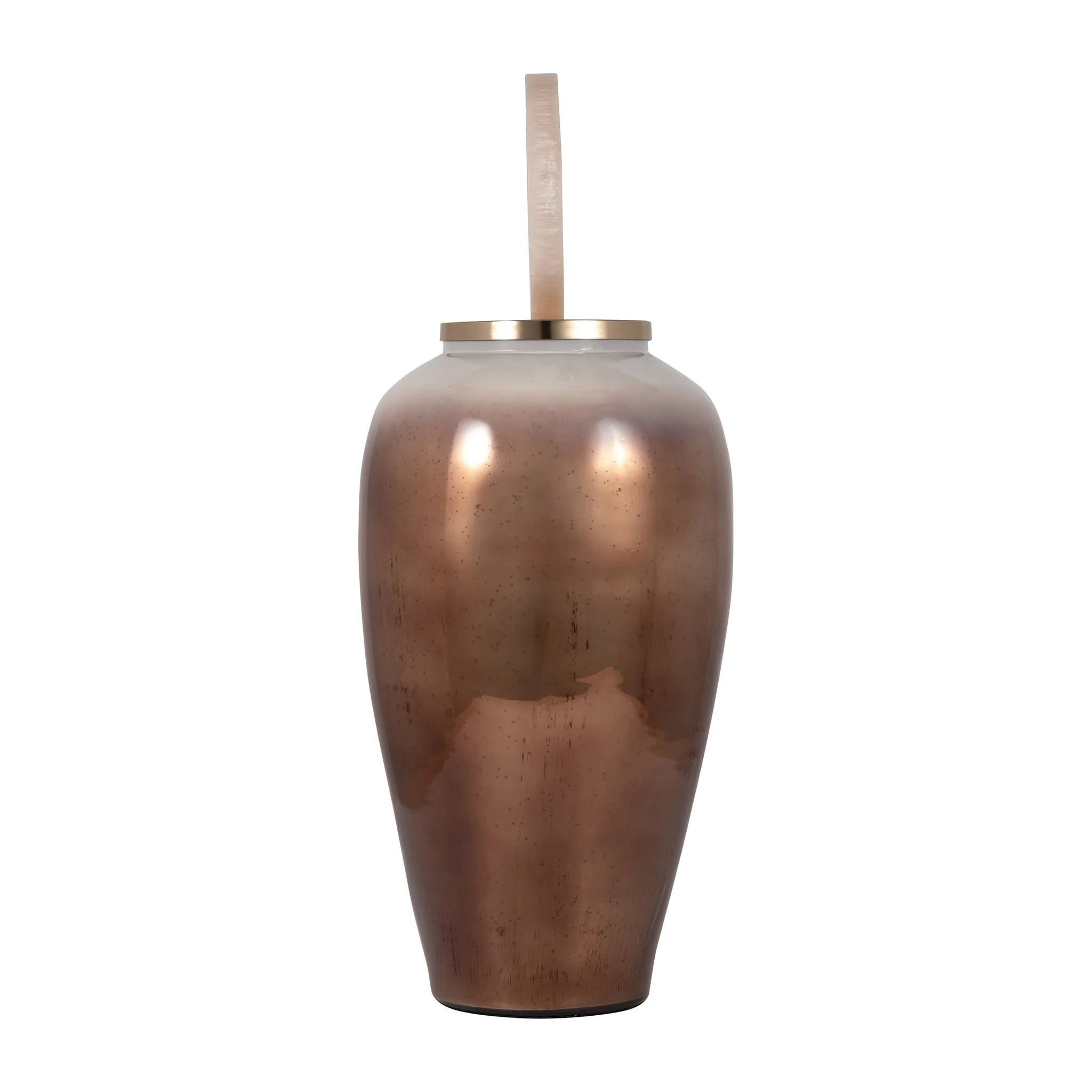 Glass, 28" Vase Round Resin Topper, Copper - Image 3