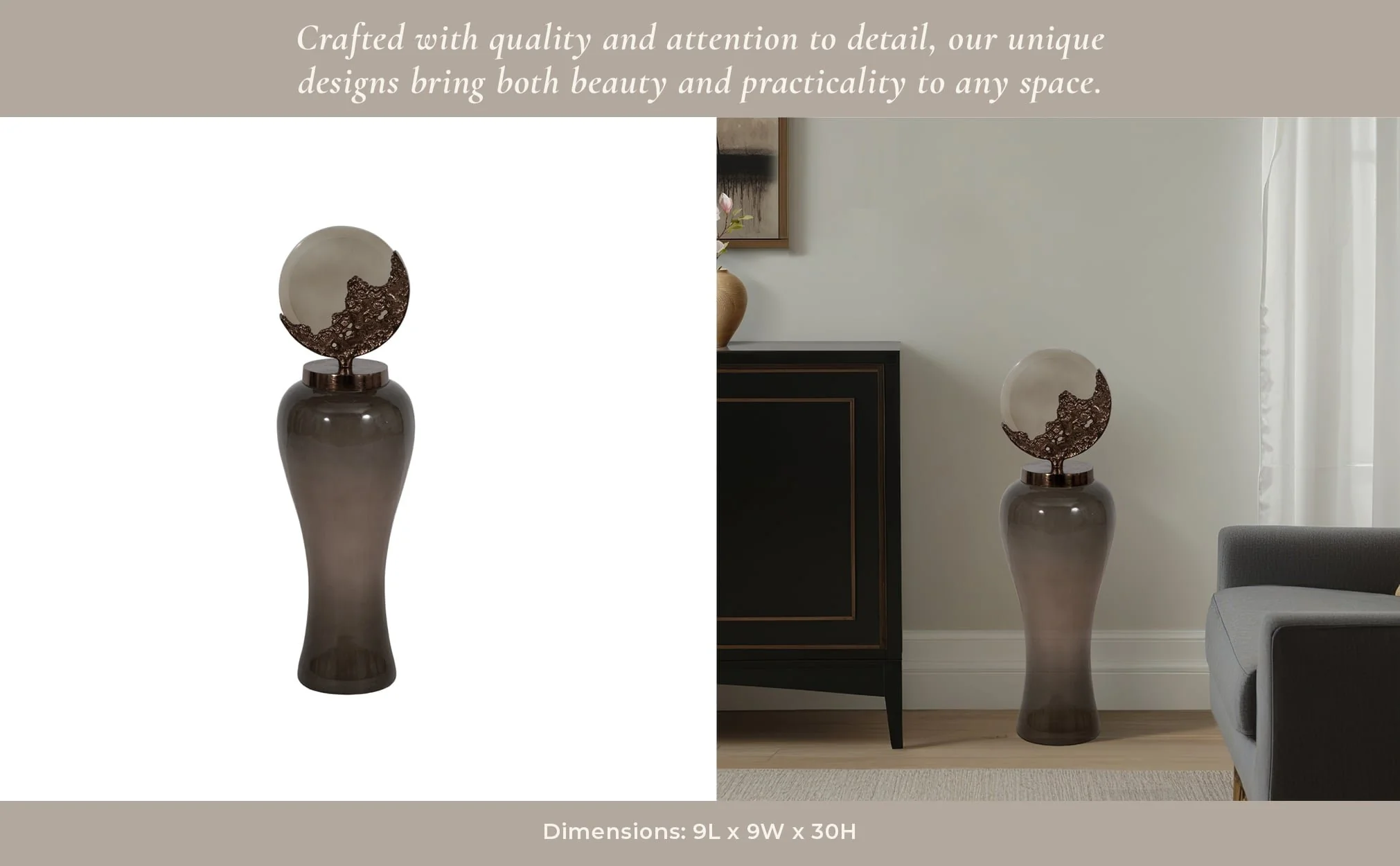Glass, 30" Mid-century Floor Vase, Multi, Kd - Image 10