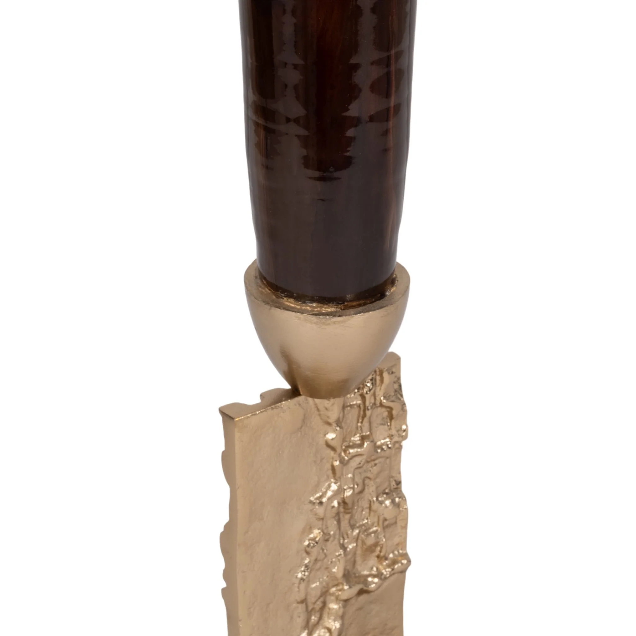 Glass, 31" Trumpet Vase, Bronze - Image 4