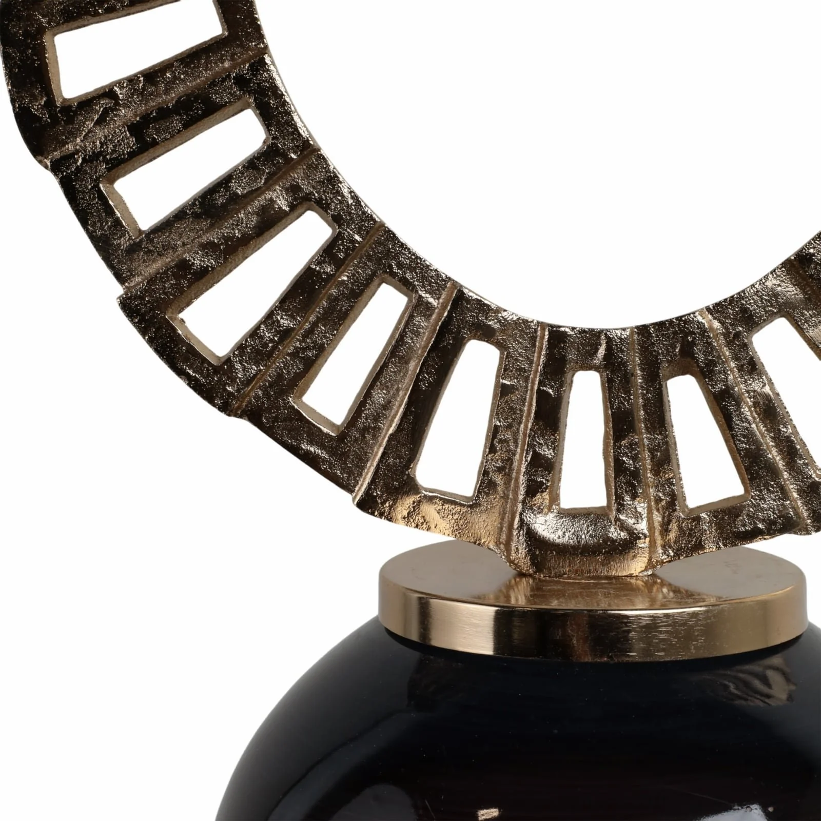Glass, 31" Vase With Crown Top, Brown - Image 5