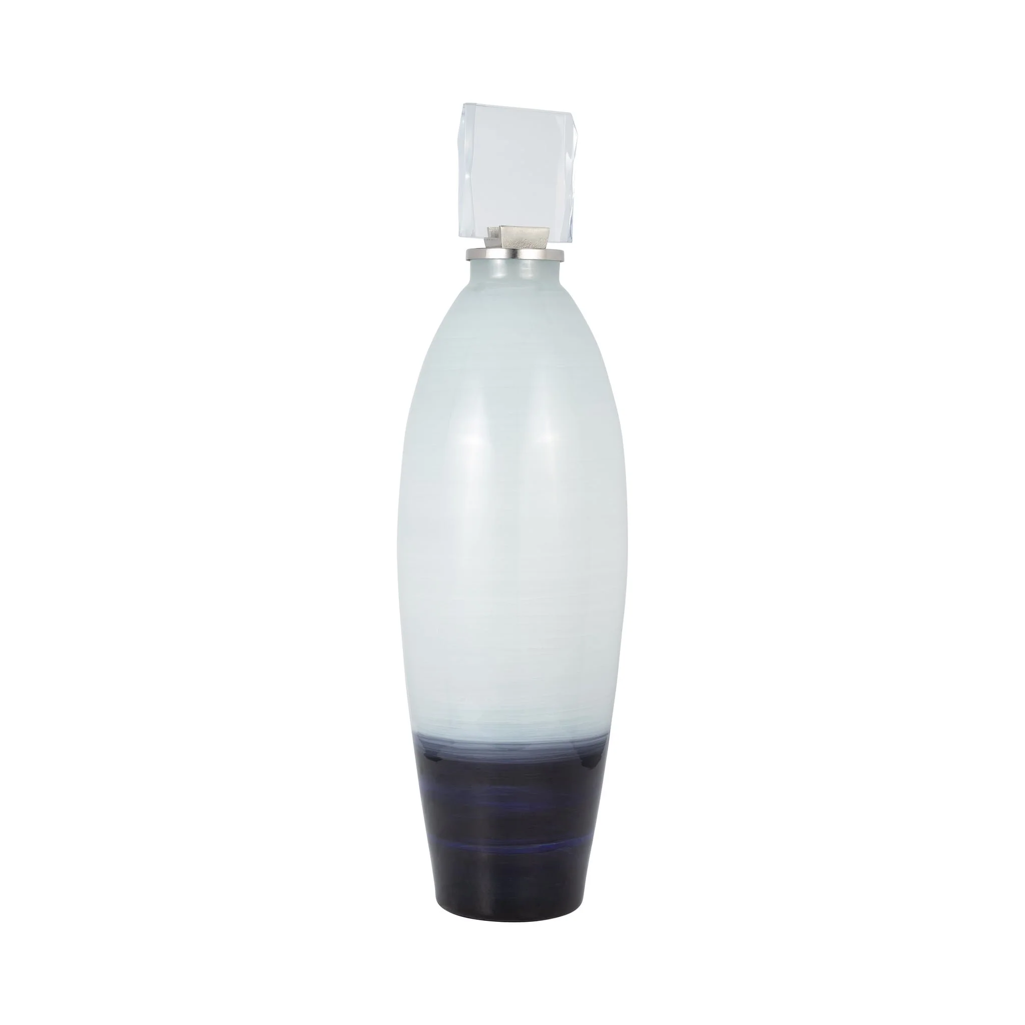 Glass, 32" Vase Acrylic Detail, 2-tone White - Image 2