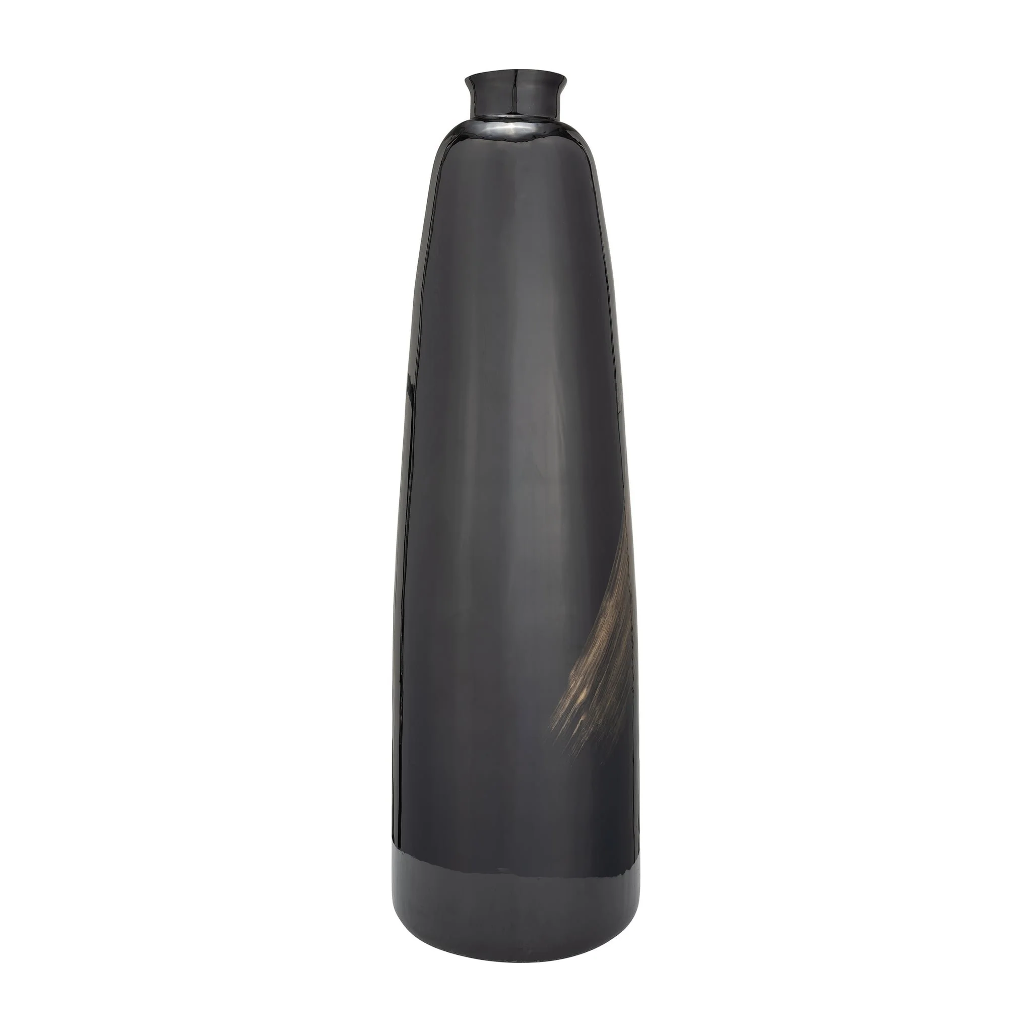 Glass, 35" 2-tone Vase, Black/gold - Image 3