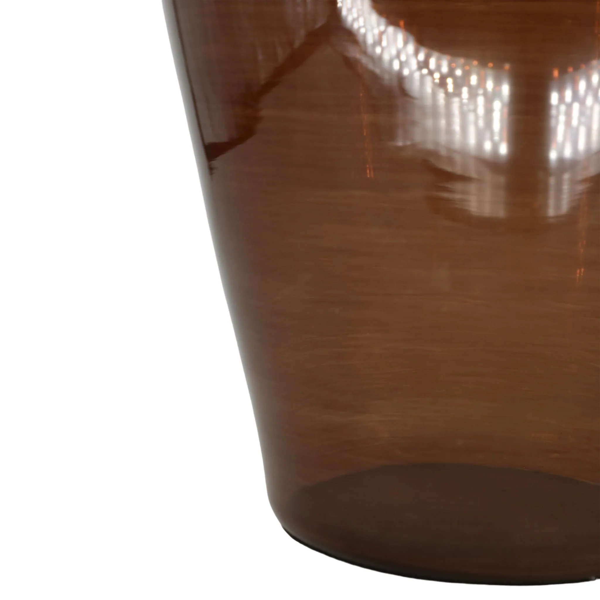 Glass, 35" Vase With Crown Top, Brown - Image 4