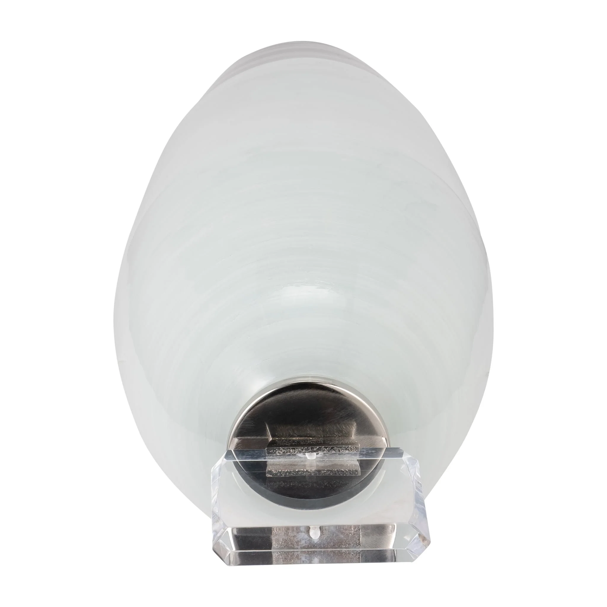 Glass, 38" Vase Acrylic Detail, 2-tone White - Image 5