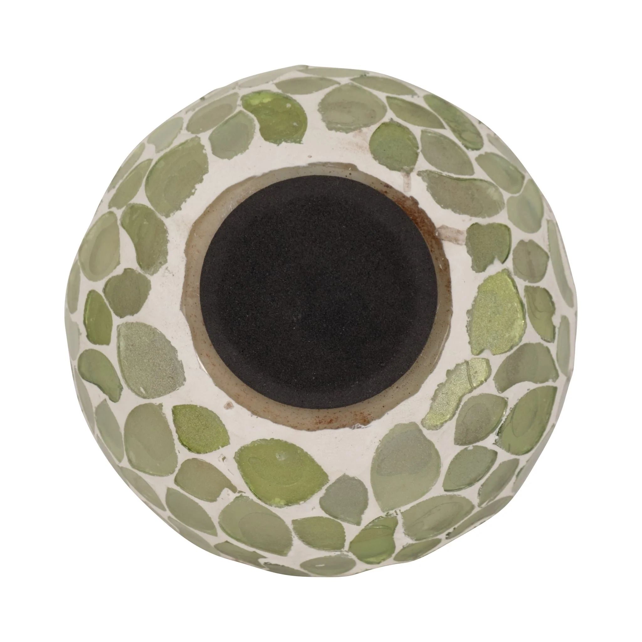 Glass, 4" 10 Oz Mosaic Scented Candle, Light Green - Image 7