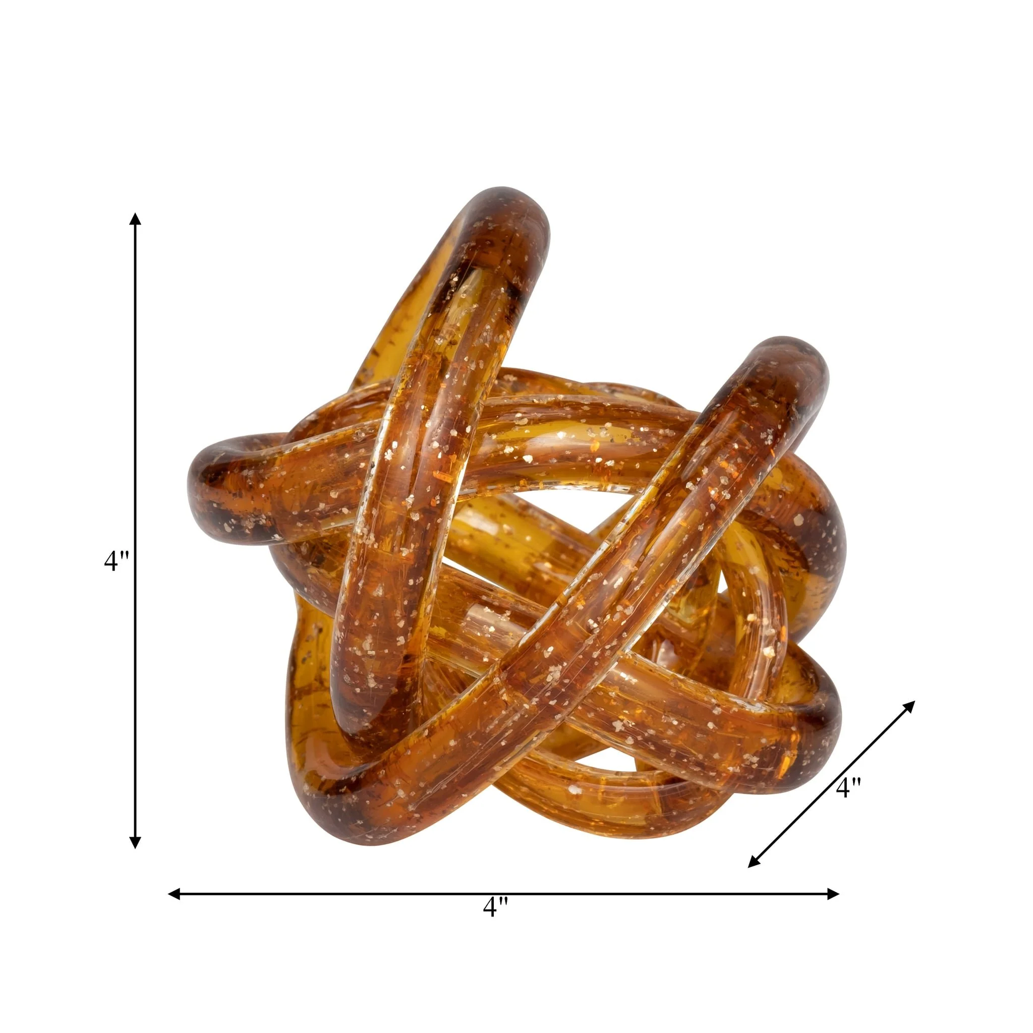 Glass, 4" Knot Amber - Image 8
