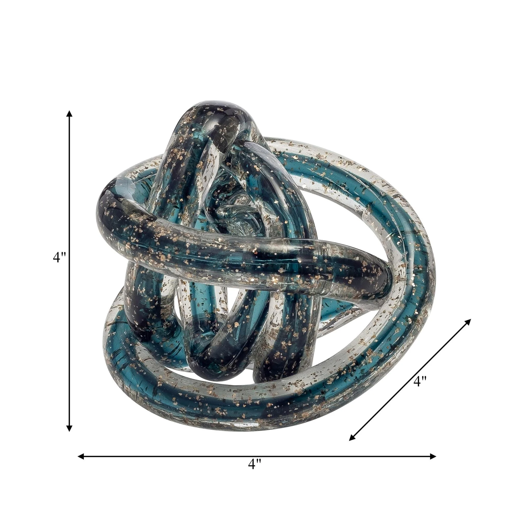 Glass, 4" Knot Blue - Image 8