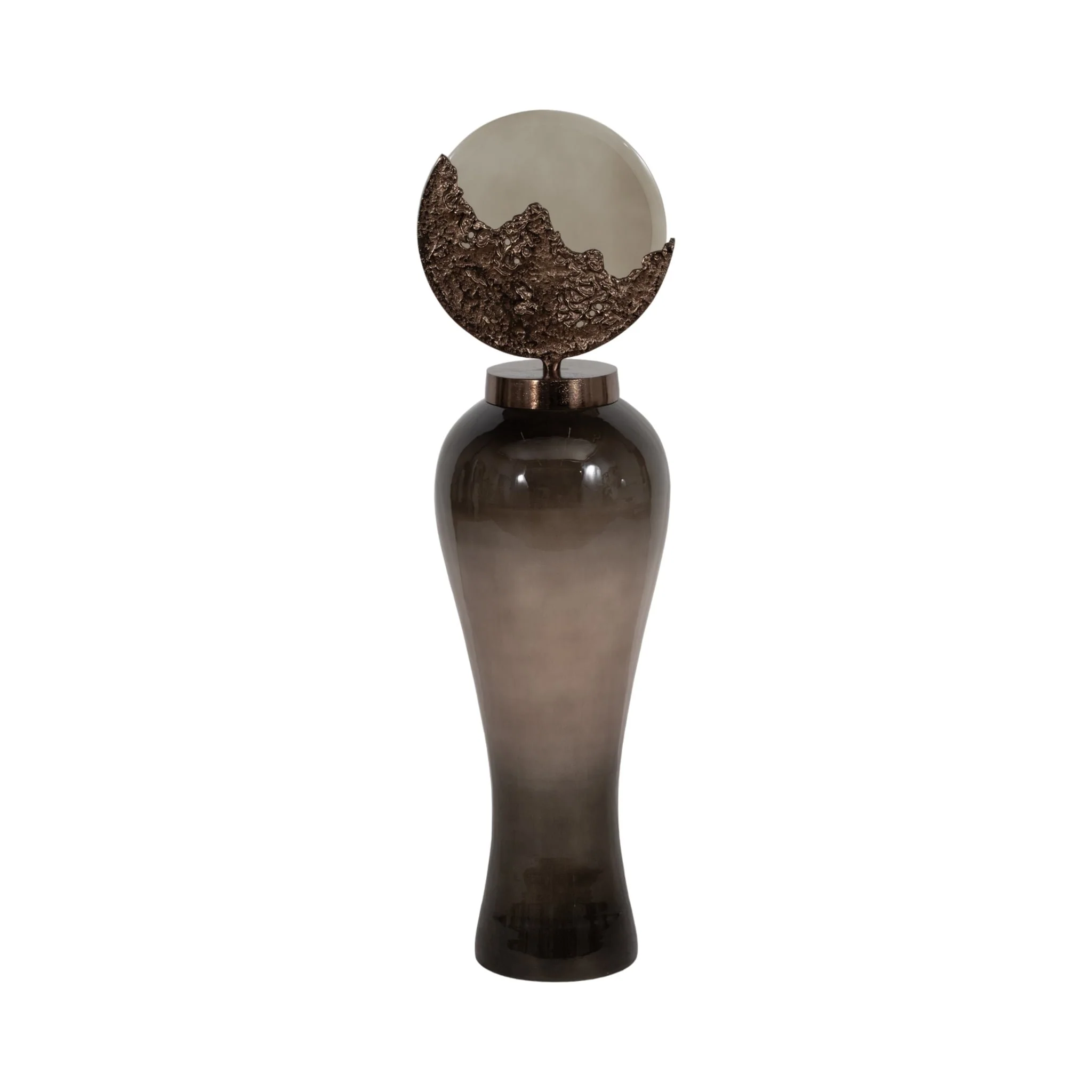 Glass, 44" Mid-century Floor Vase, Multi, Kd
