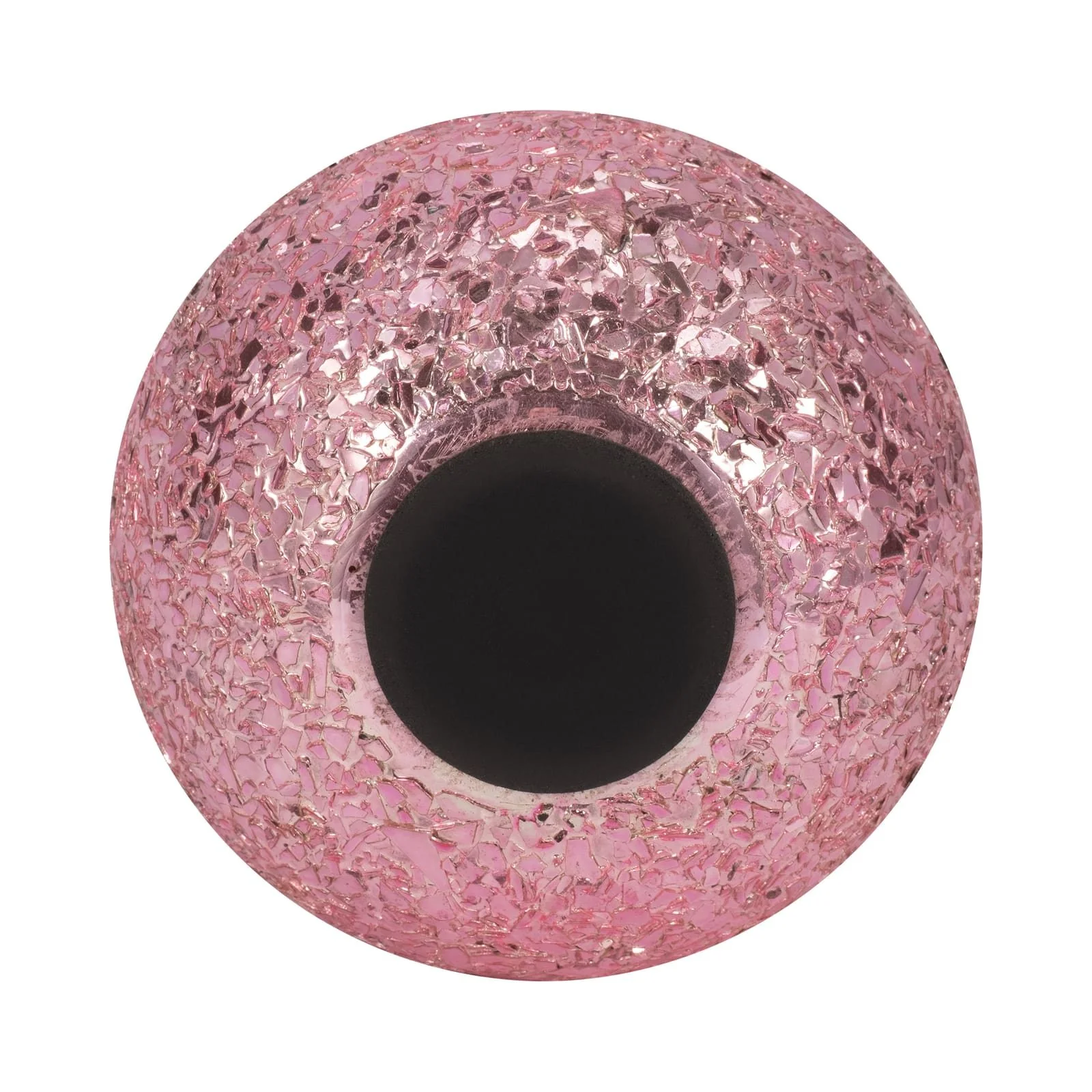 Glass, 5" 17 Oz Crackled Scented Candle, Pink - Image 7