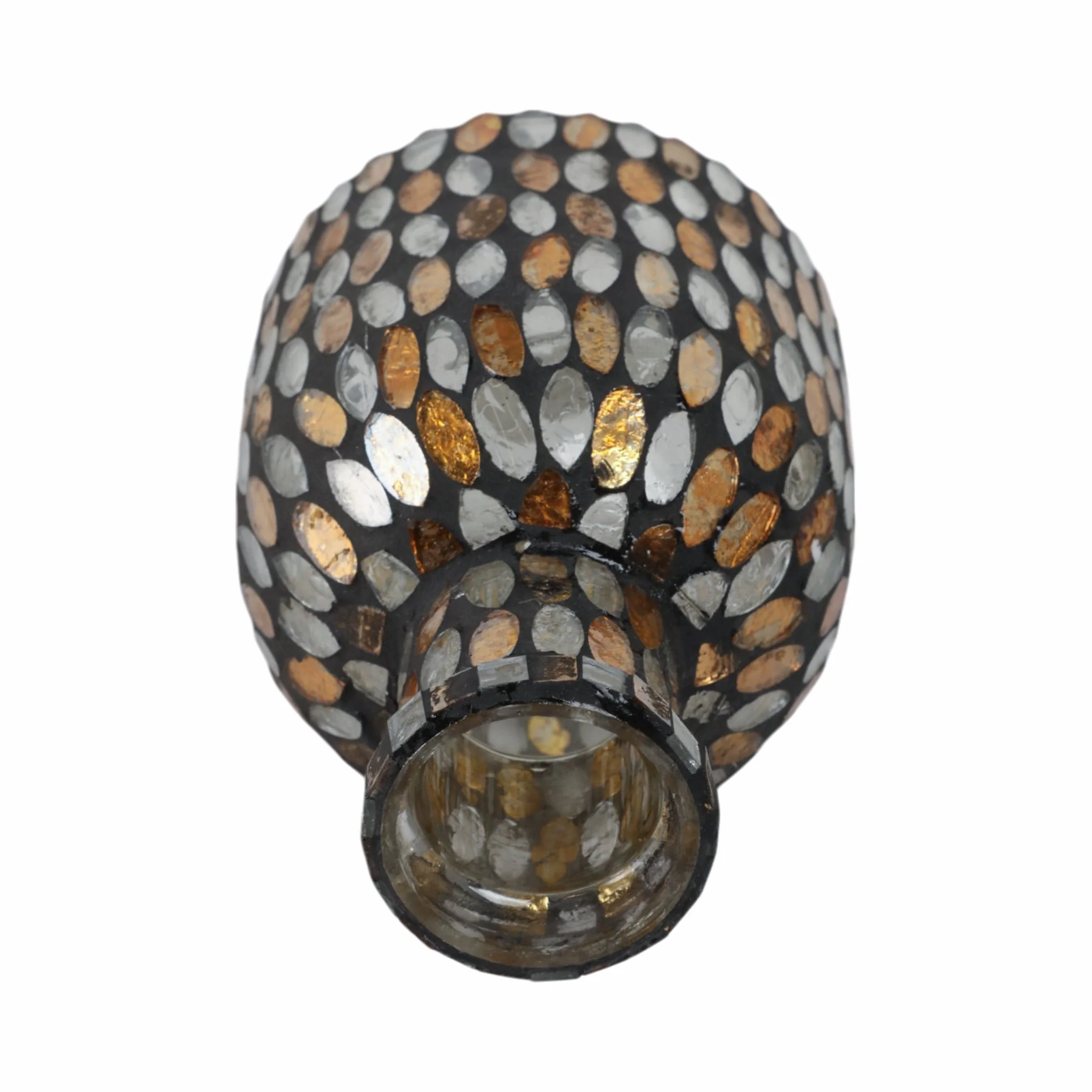 Glass, 6"h Mosaic Vase, Copper - Image 6