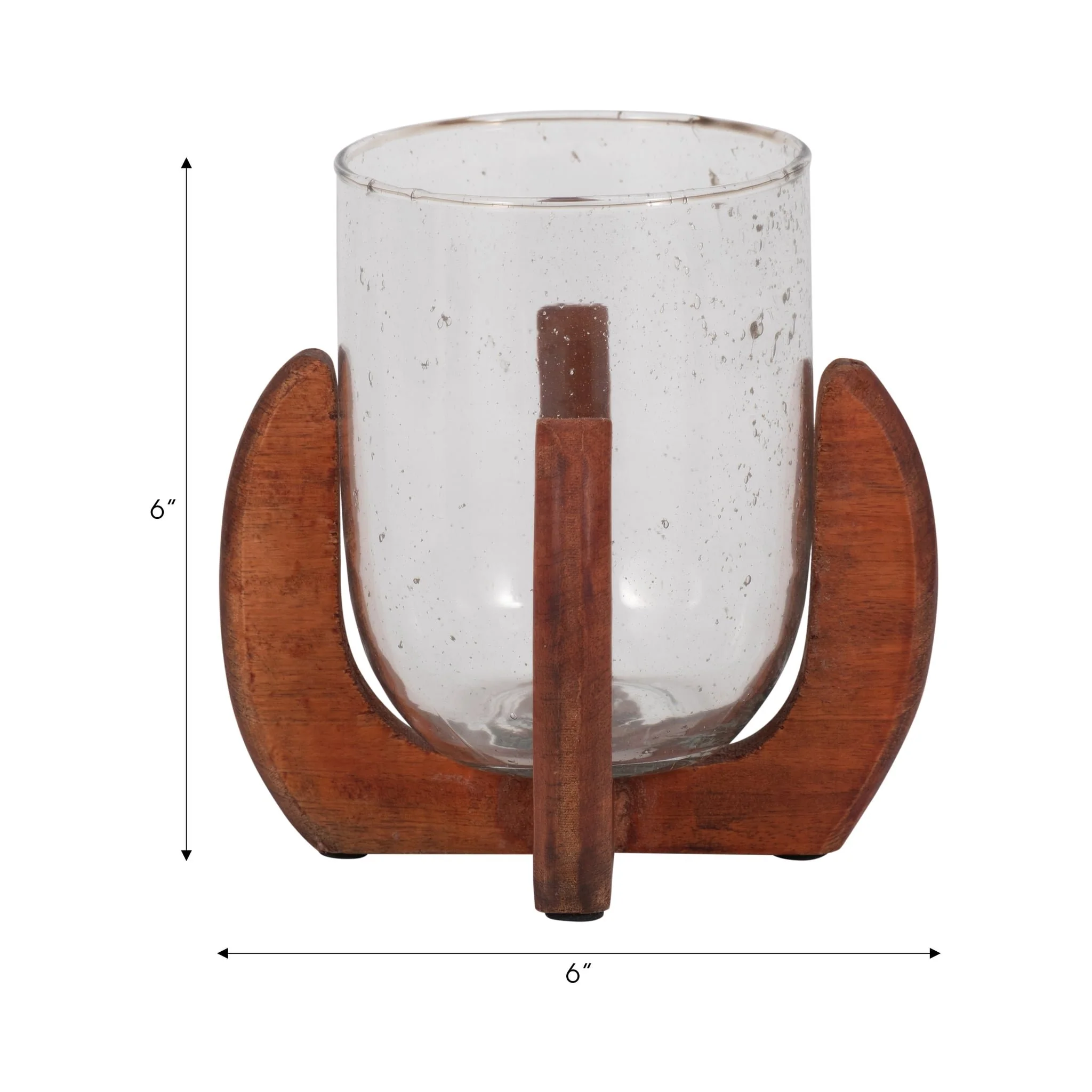 Glass, 7" Votive Holder W/ Base, Brown/clear - Image 8