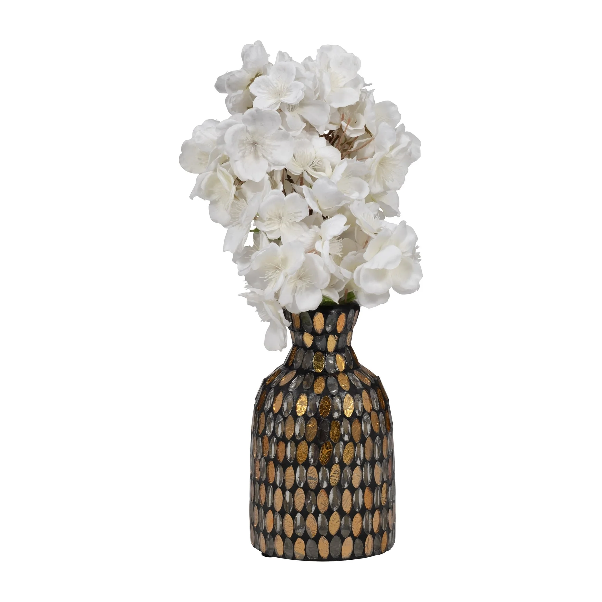 Glass, 7"h Mosaic Vase, Copper - Image 2