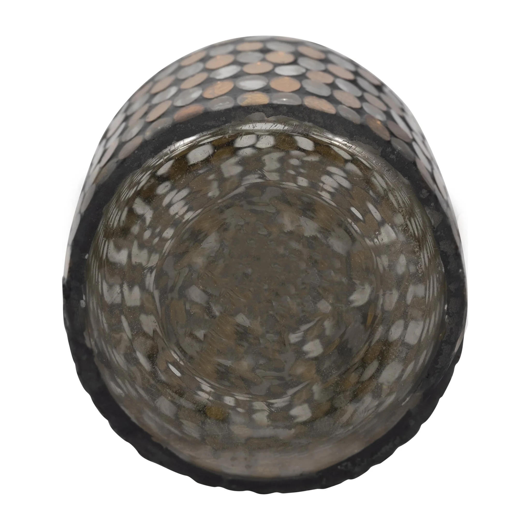 Glass, 7"h Mosaic Vase, Copper - Image 6