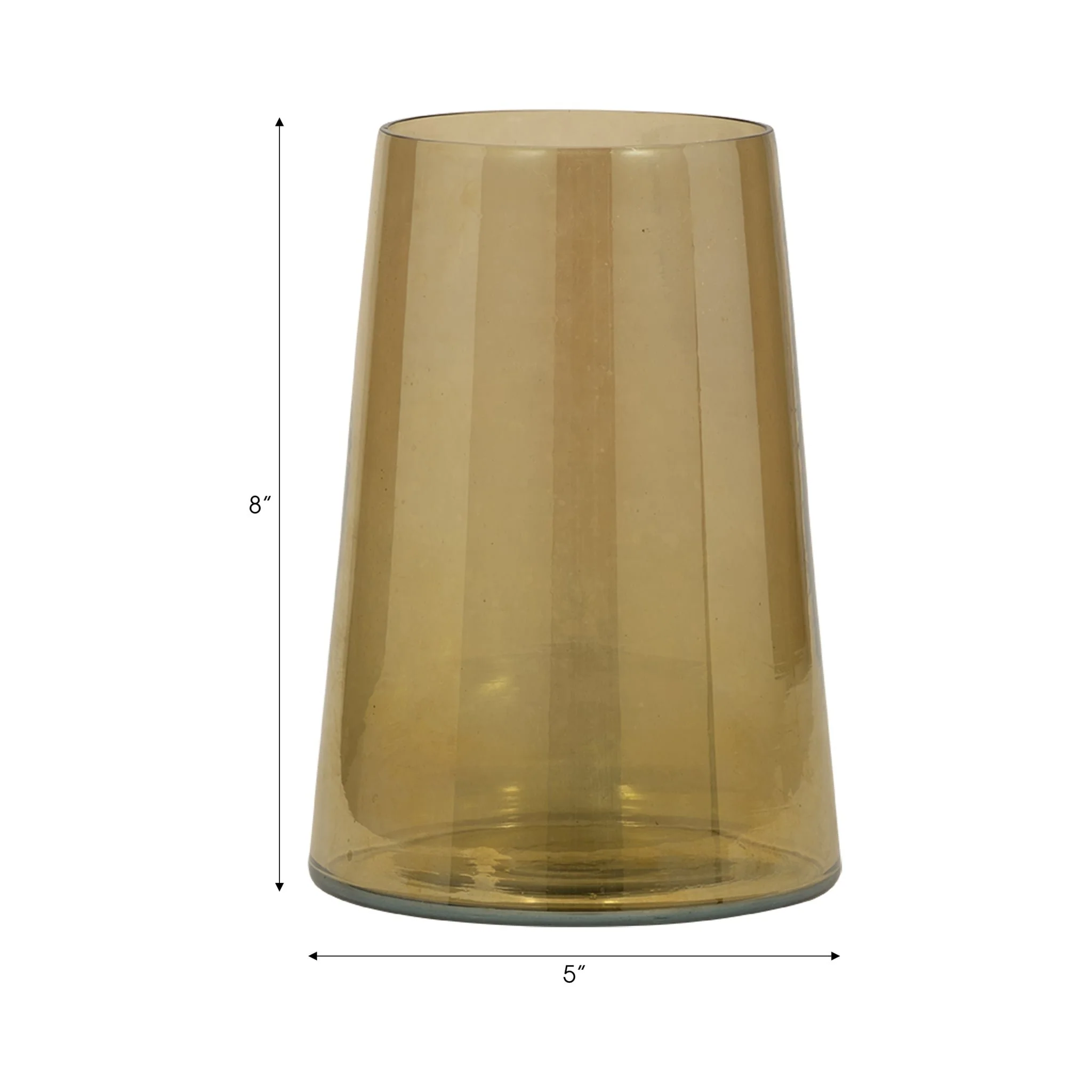 Glass, 8" Luster Vase, Gold - Image 8