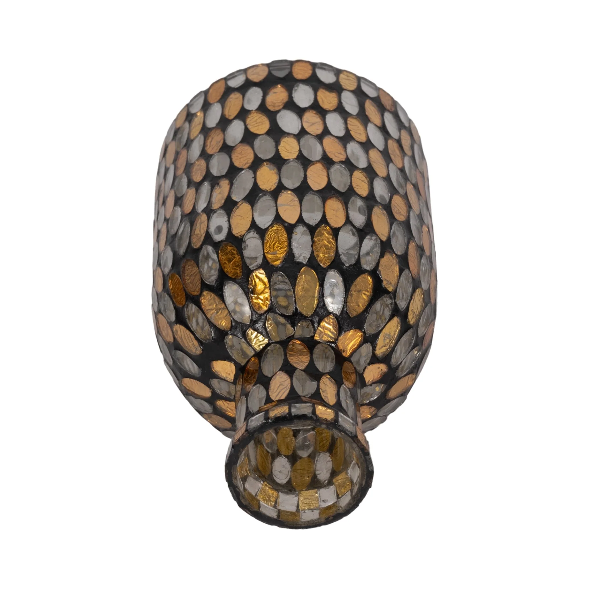 Glass, 8"h Mosaic Vase, Copper - Image 5