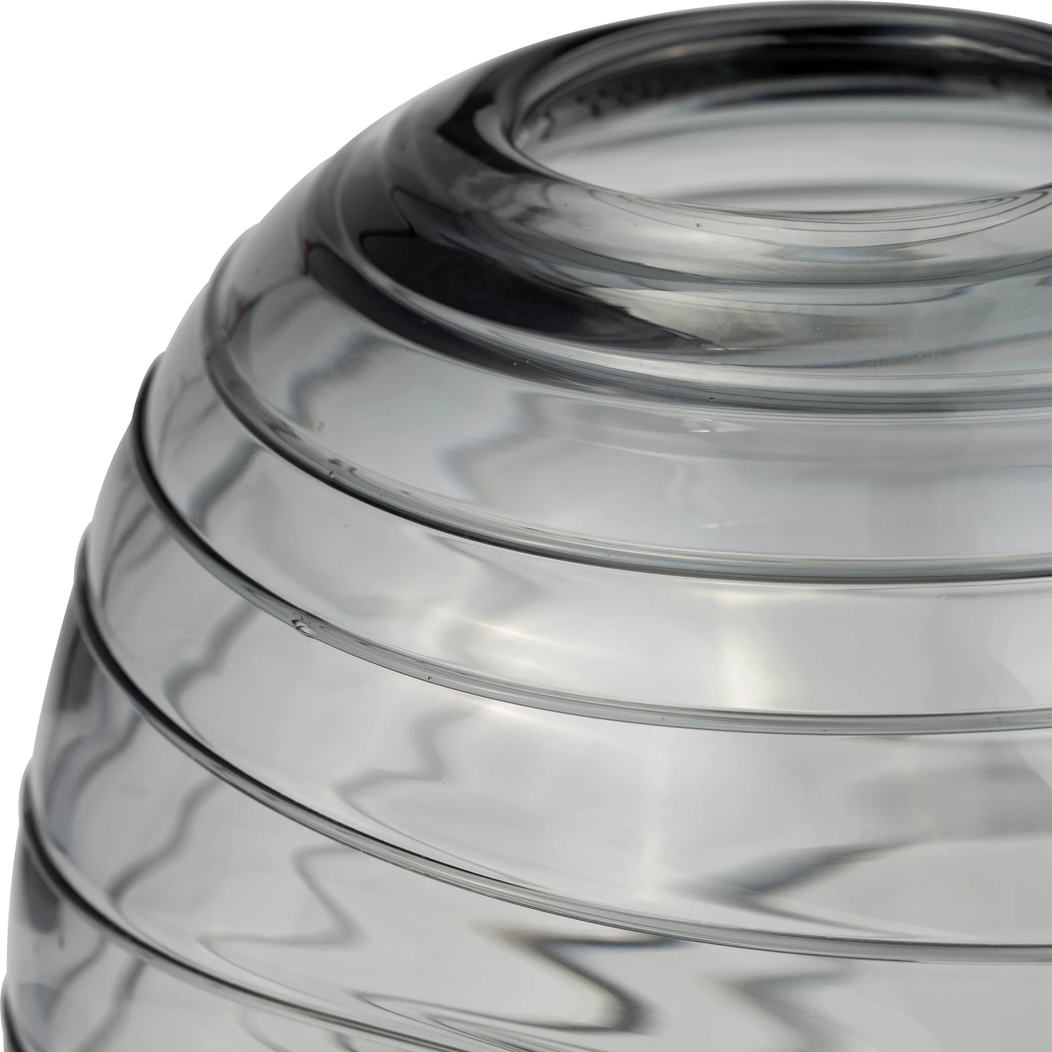 Glass, 8"h Pinched Vase, Smoke - Image 5