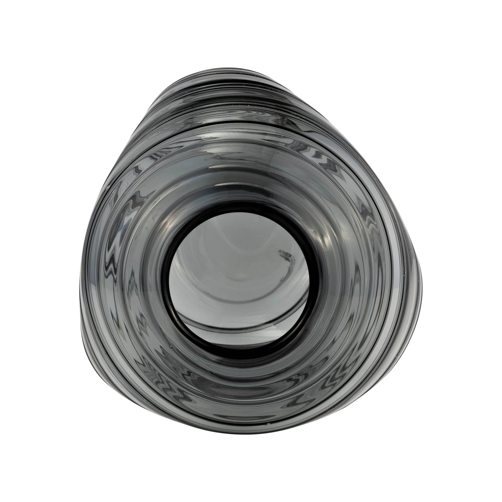 Glass, 8"h Pinched Vase, Smoke - Image 7