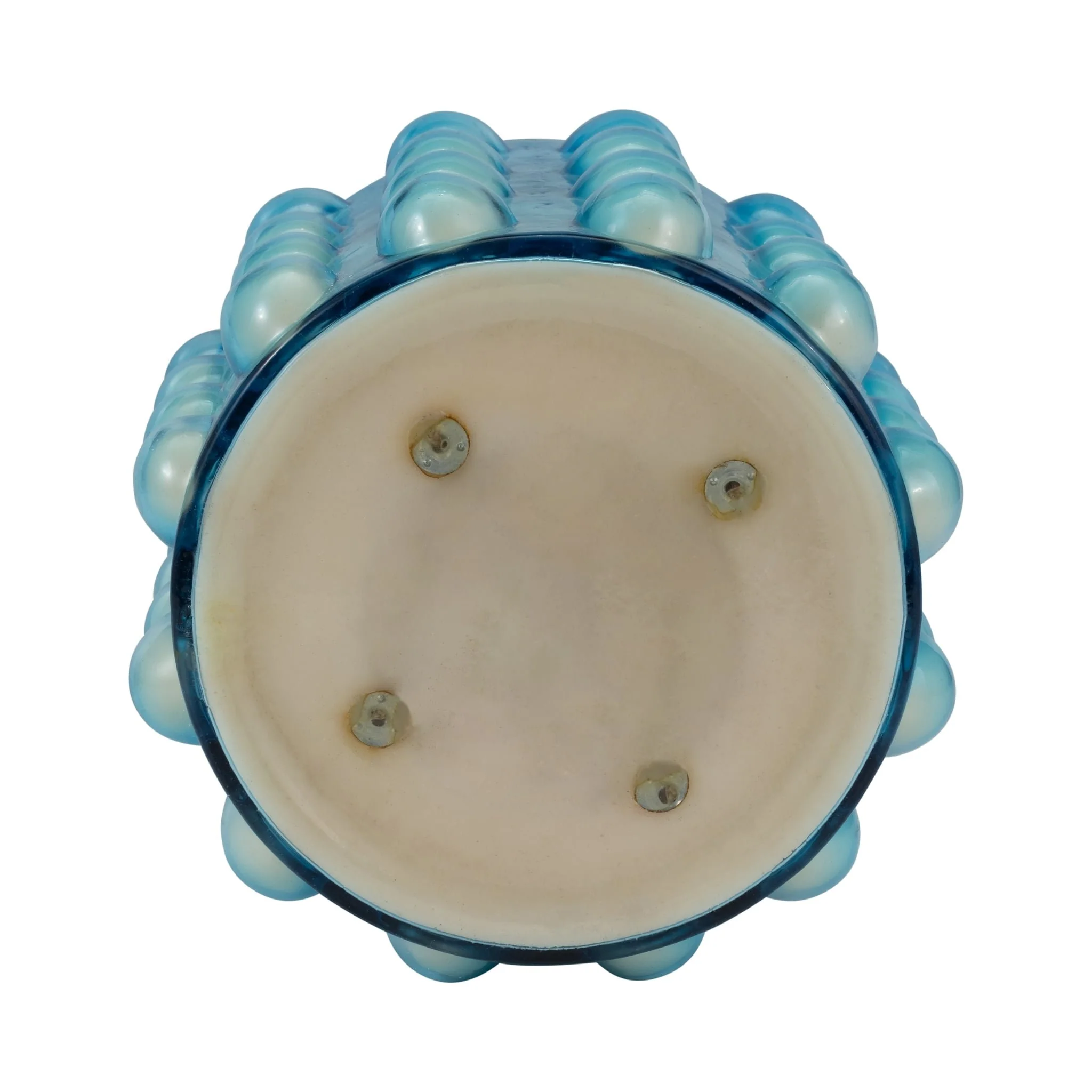Glass, 9" 102 Oz Bubble Candle, Blue - Image 7