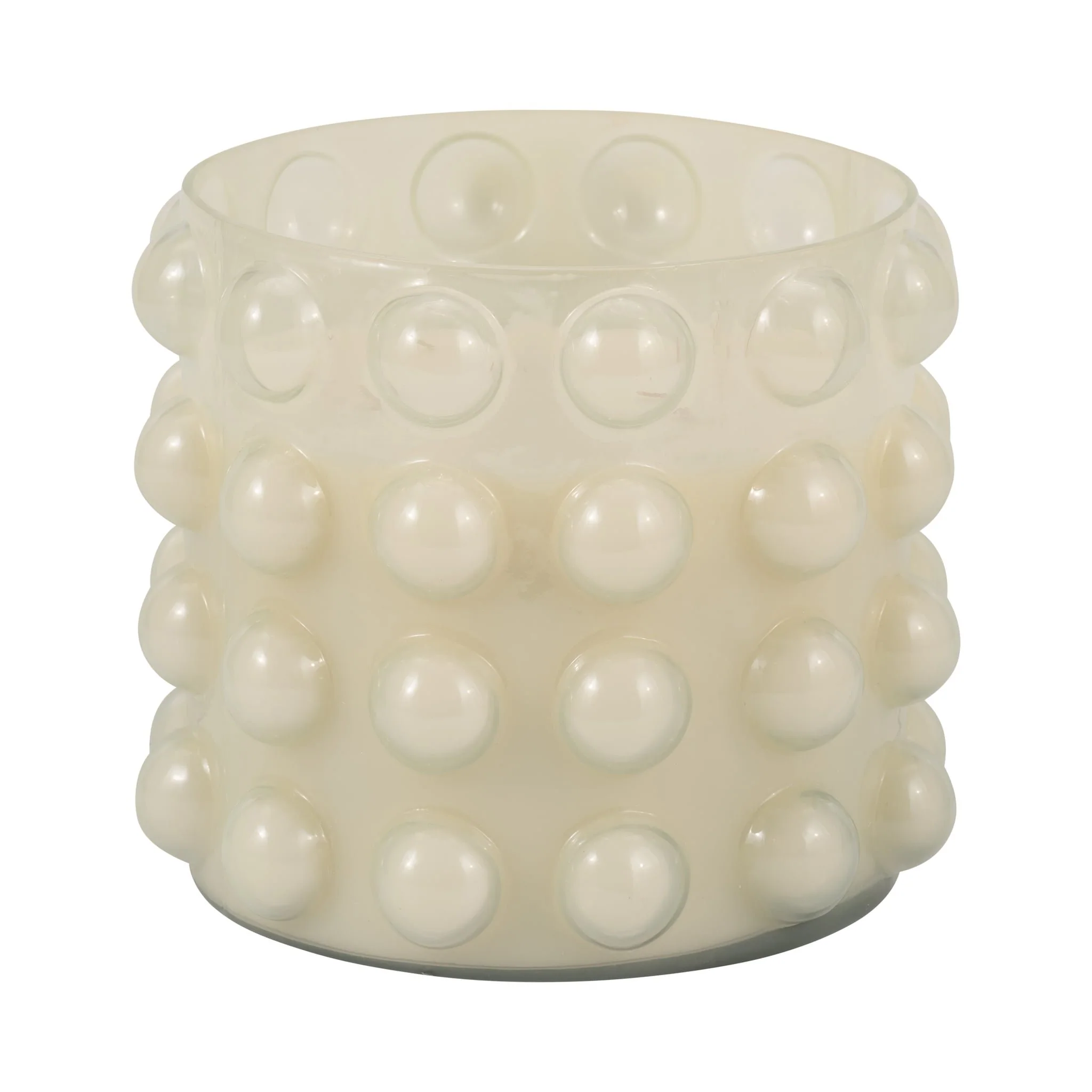 Glass, 9" 102 Oz Bubble Candle, Ivory - Image 3