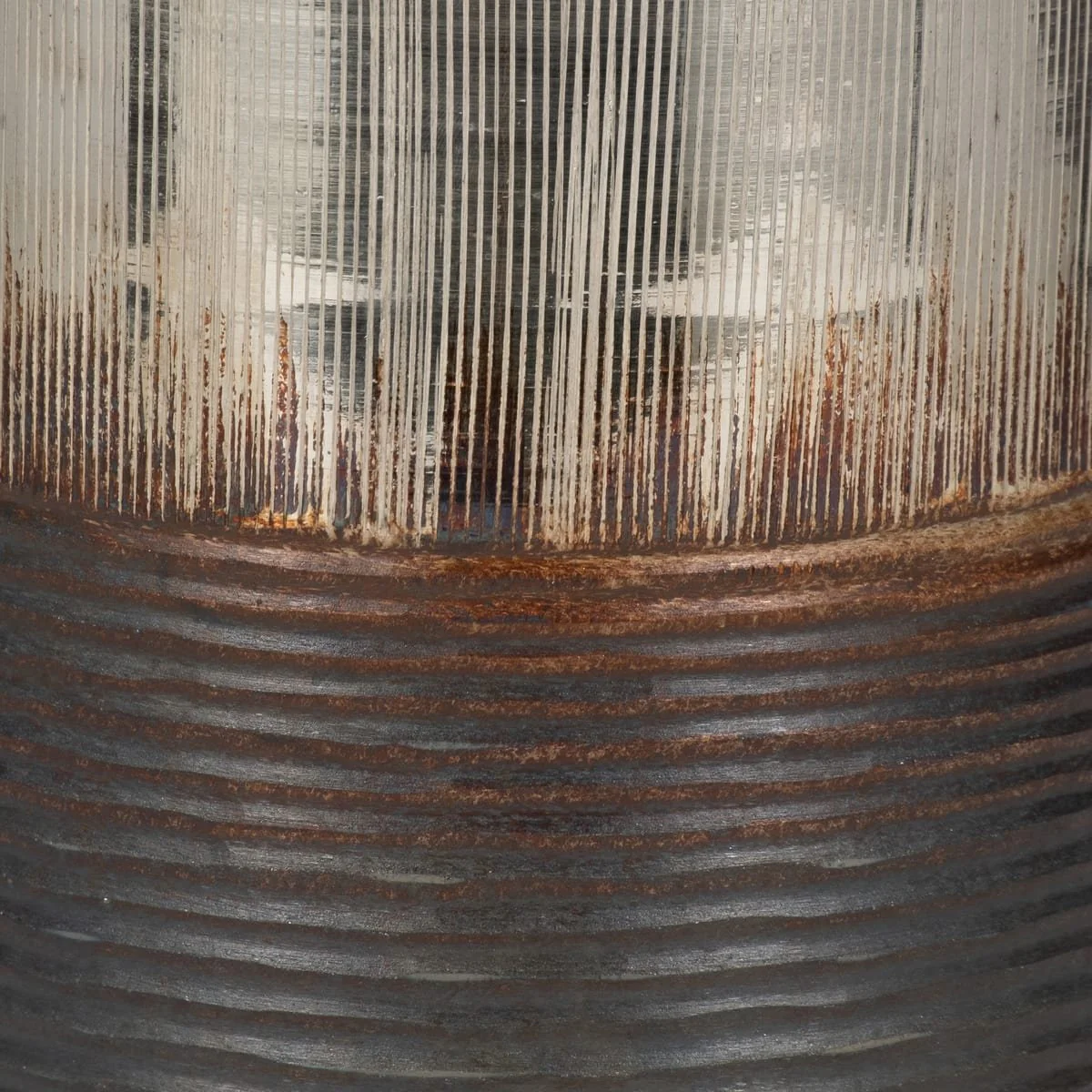 Glass, 9" Metallic 2-tone Vase, Silver - Image 4
