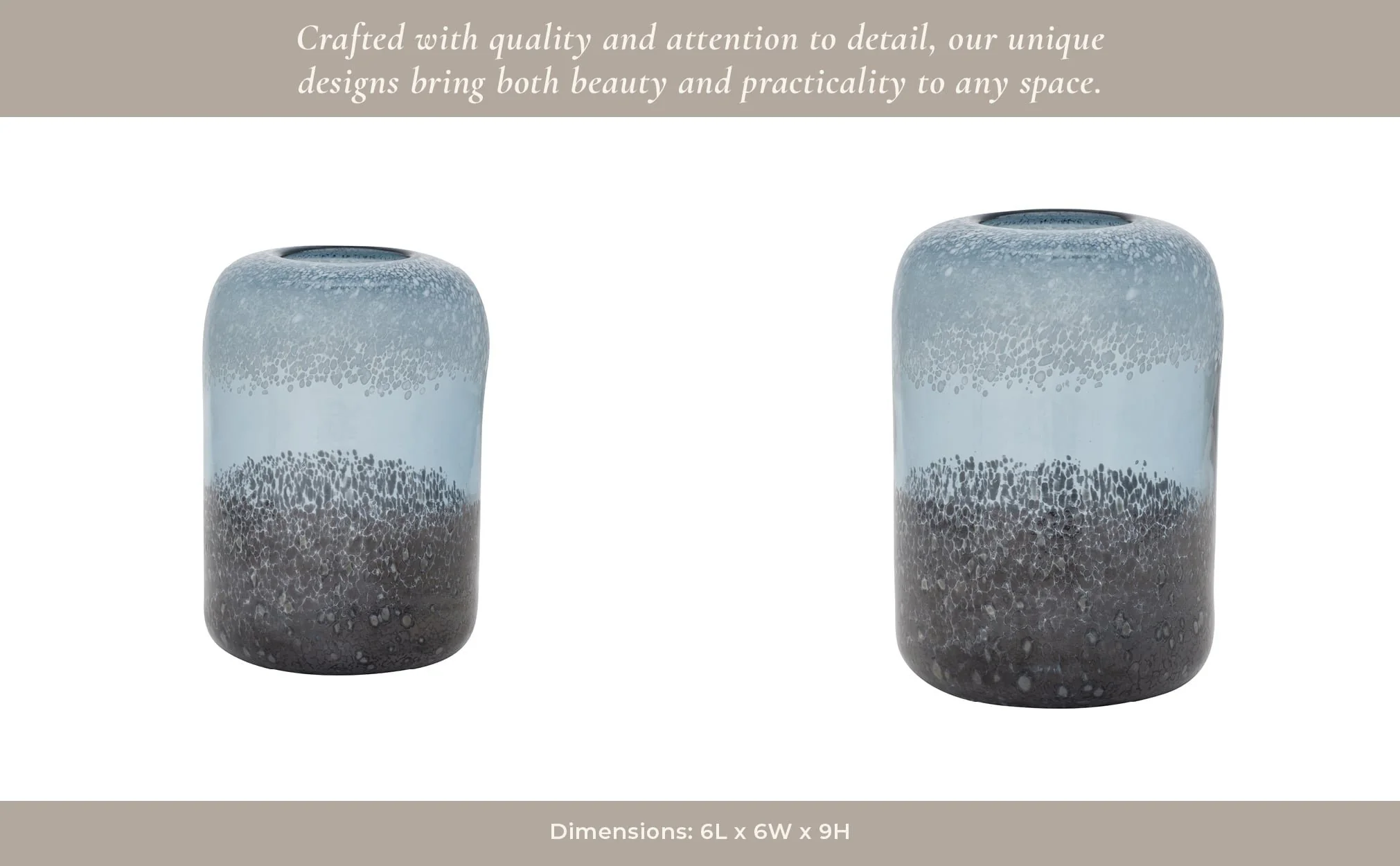 Glass, 9" Ombre Vase, Multi - Image 11